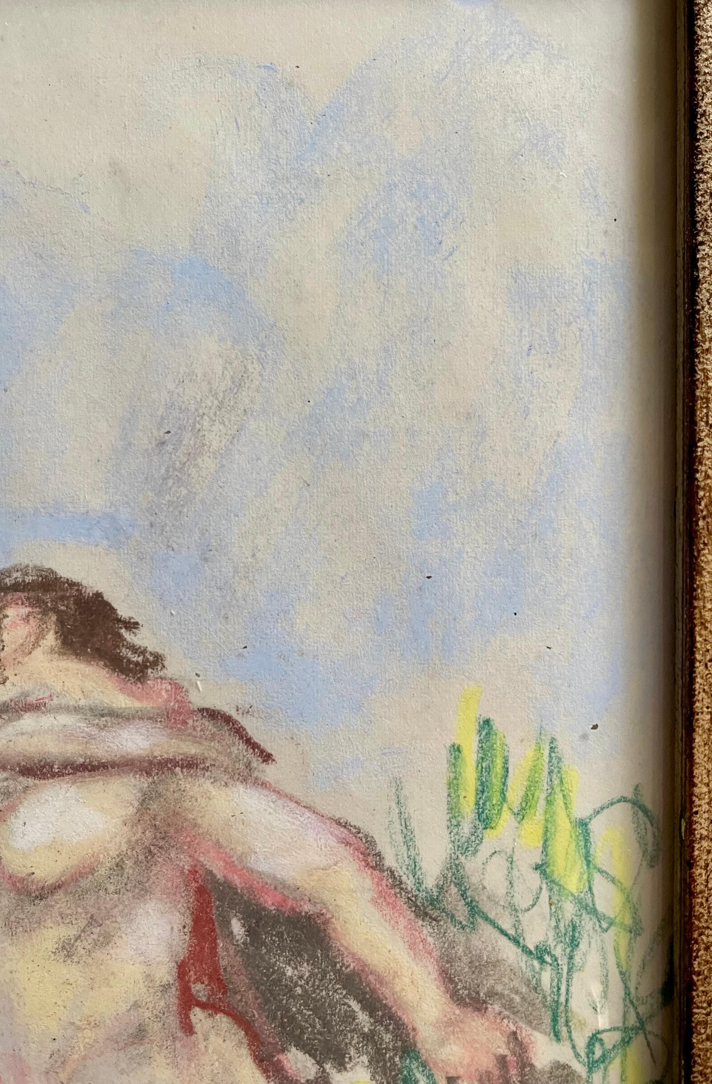 Moderne Fausto Pirandello signiert abstrakte Aquarell (Italienisch) im Angebot