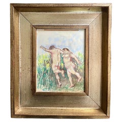 Modern Fausto Pirandello Signed Abstract Watercolor