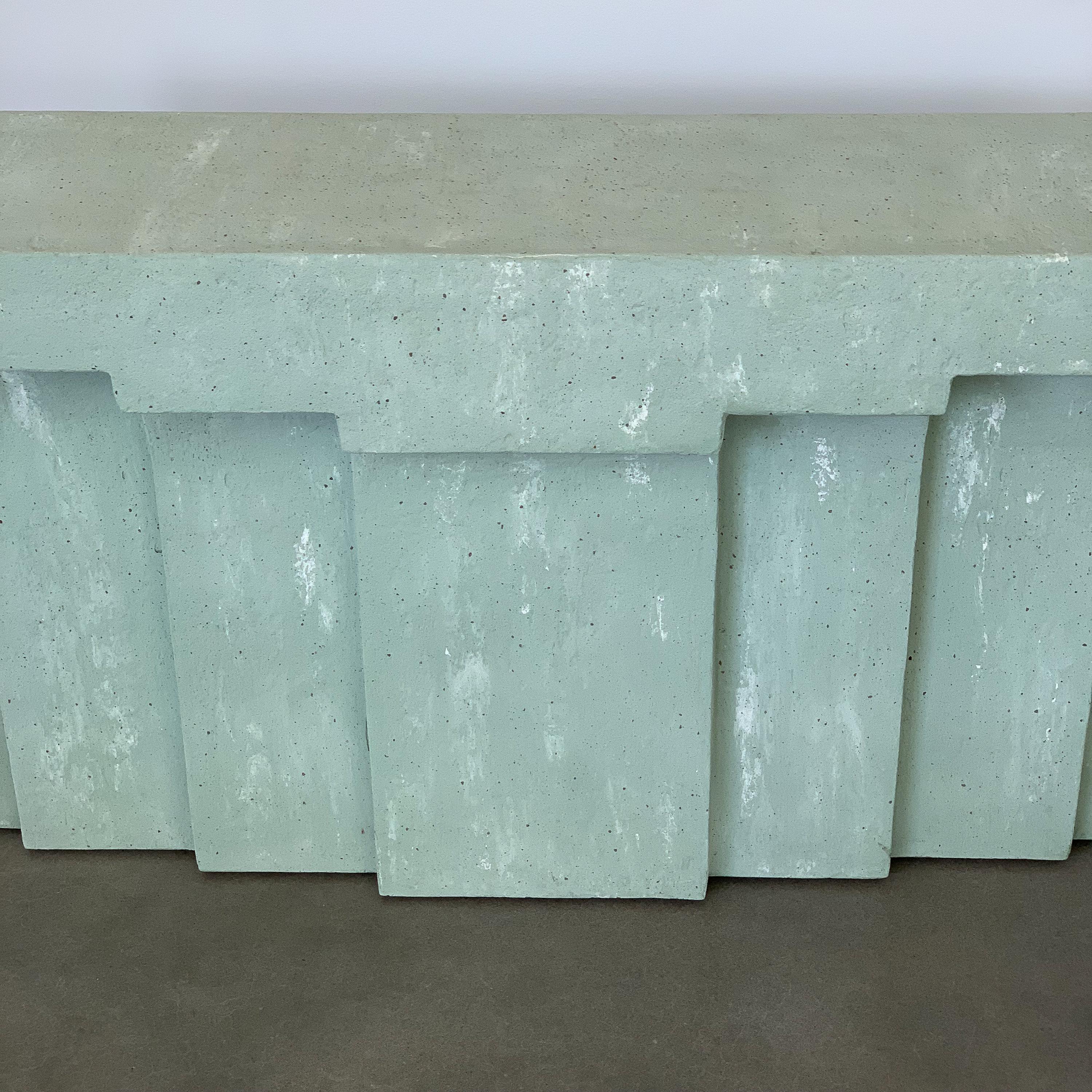 Modern Faux Concrete or Plaster Console Table 7