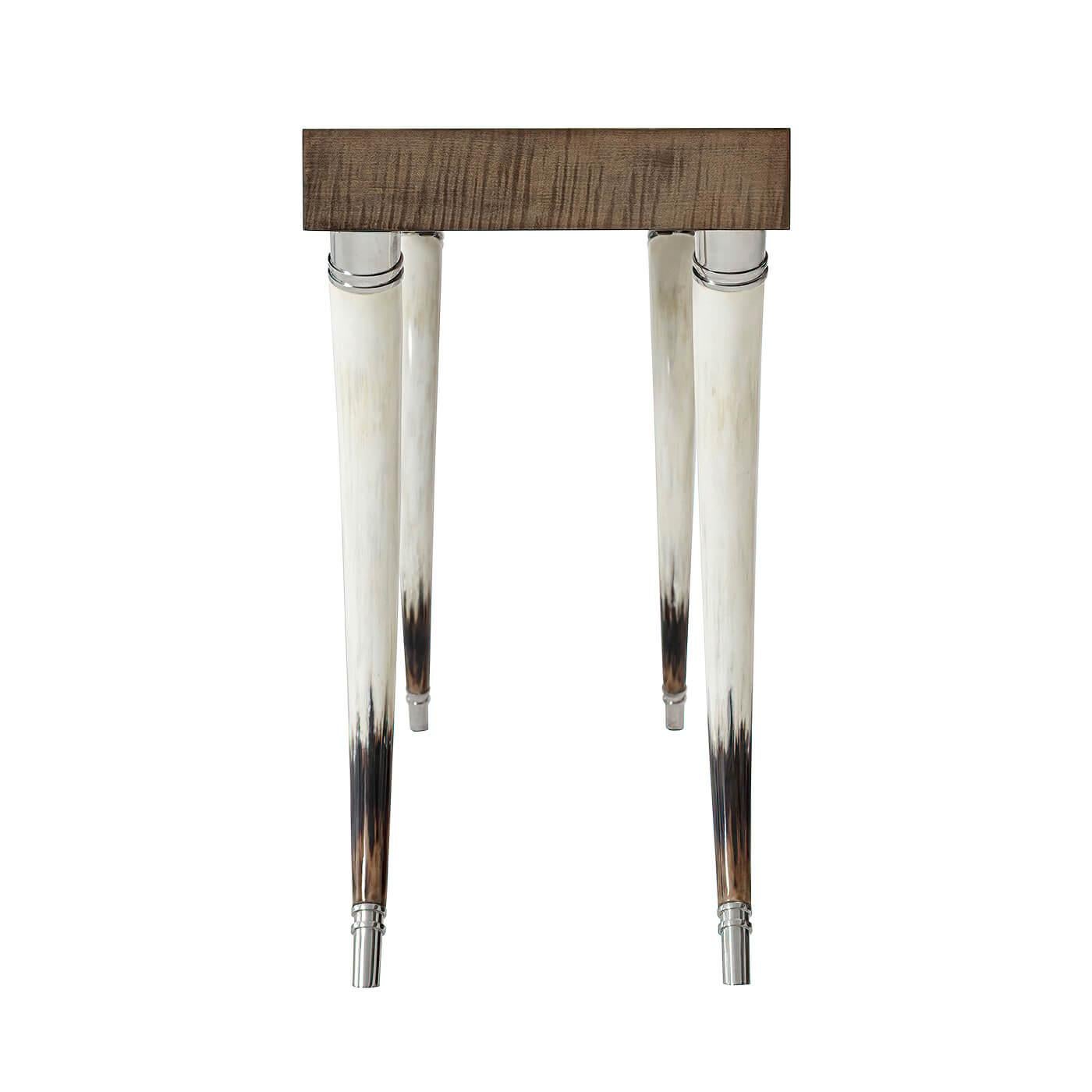 Vietnamese Modern Faux Horn Console Table For Sale
