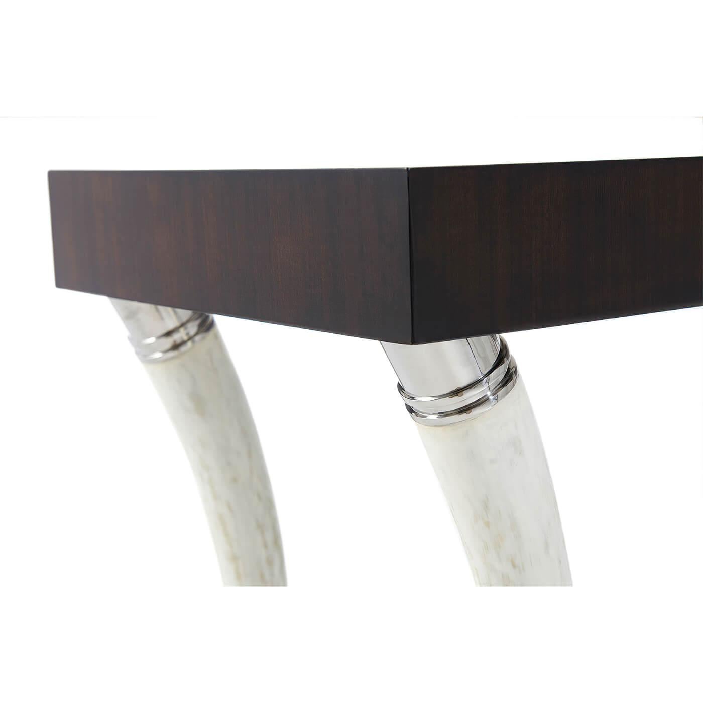 Modern Faux Horn Console Table In New Condition For Sale In Westwood, NJ