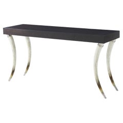 Vintage Modern Faux Horn Console Table