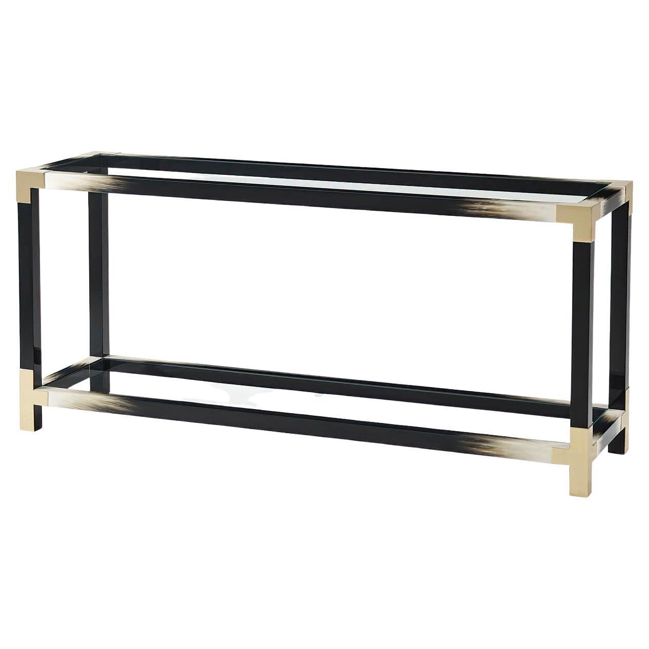 Modern Faux Horn Console Table For Sale