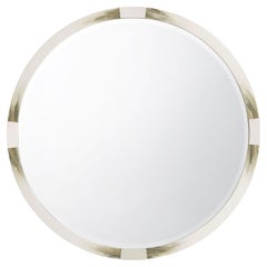 Modern Faux Horn Round Mirror