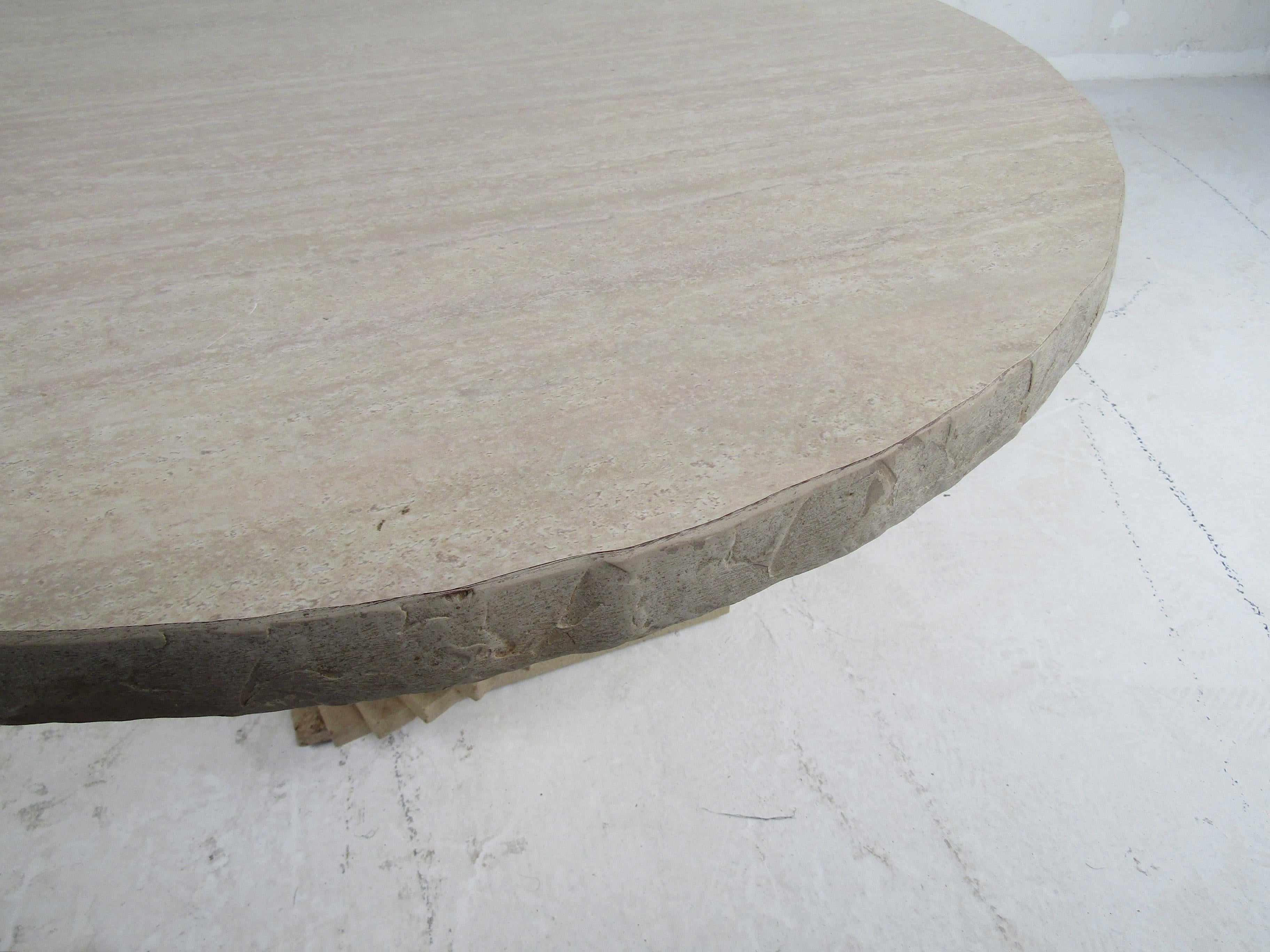 Laminate Modern Faux-Stone Coffee Table