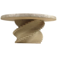 Modern Faux-Stone Coffee Table