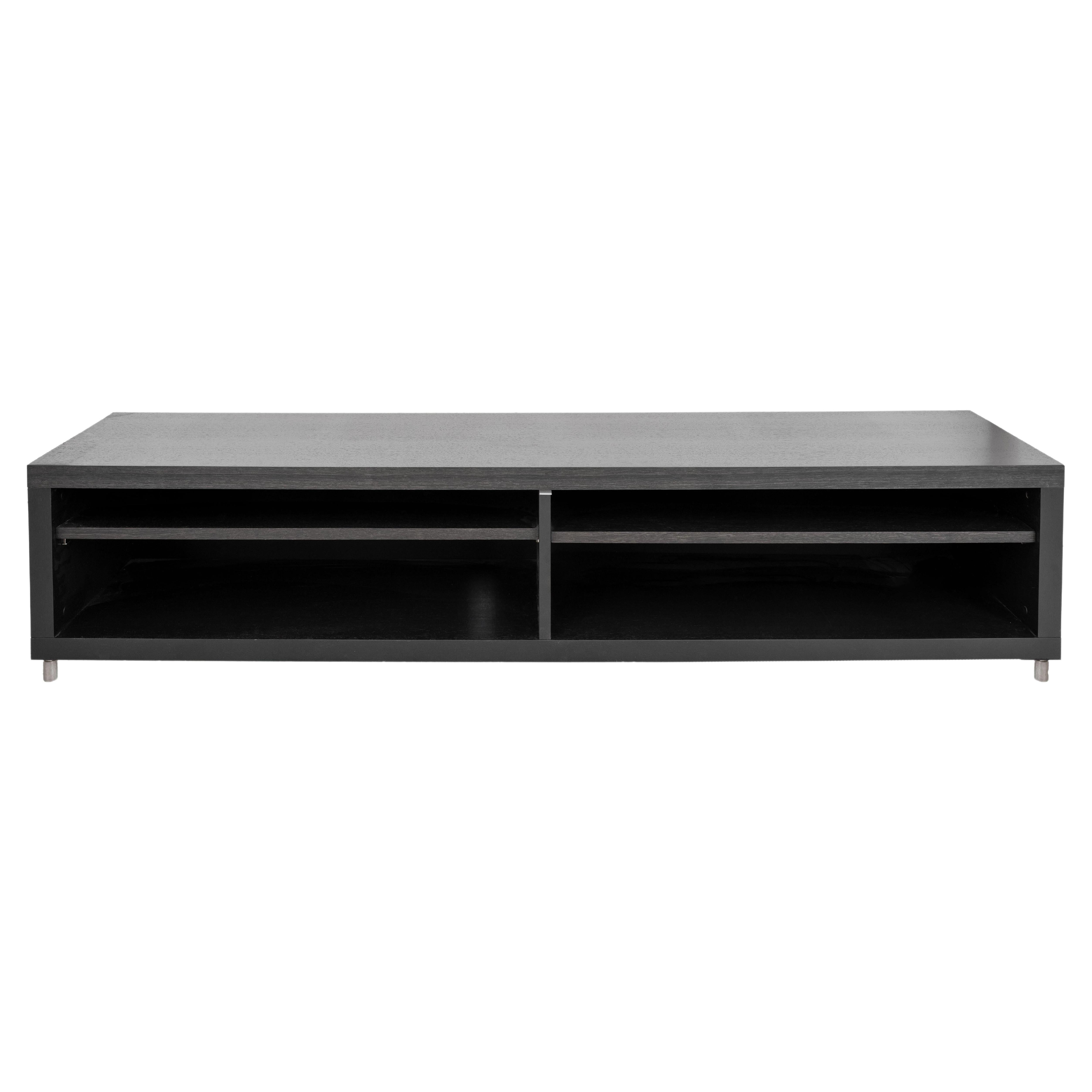 Console da intrattenimento moderna in finto wood wengé