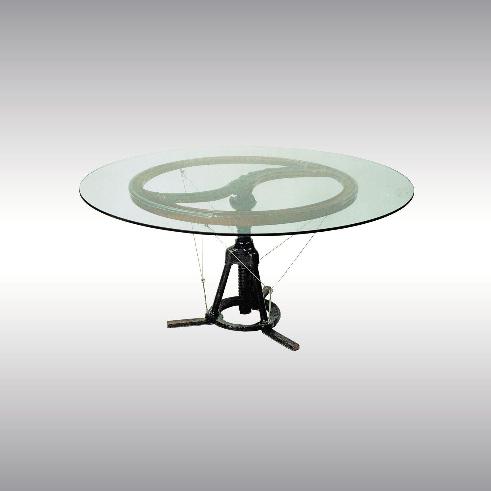 Mesa de comedor moderna de cristal 