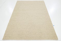 Modern Felted Handmade Wool Rug In Beige by Apadana