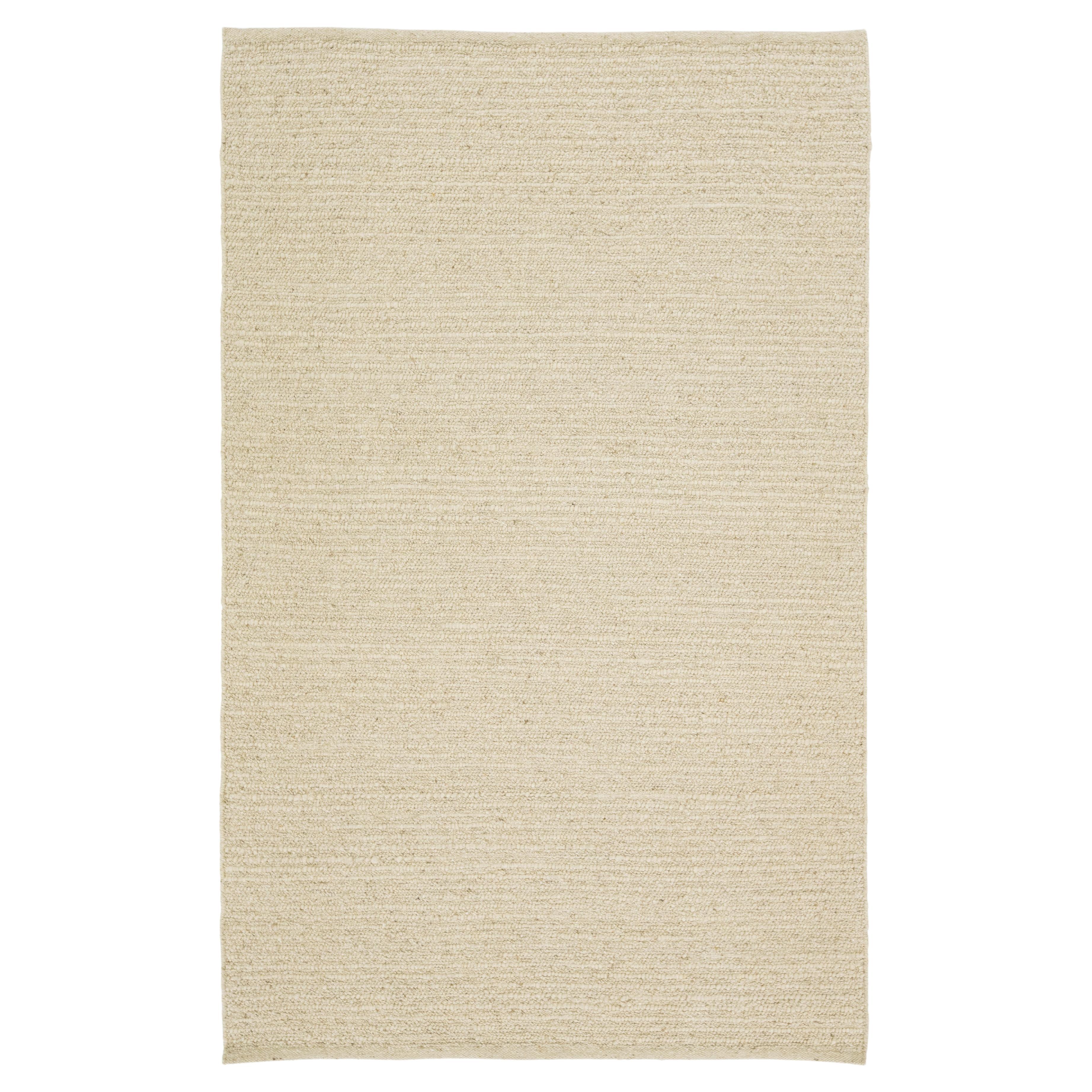 Modern Felted Handmade Wool Rug In Beige by Apadana