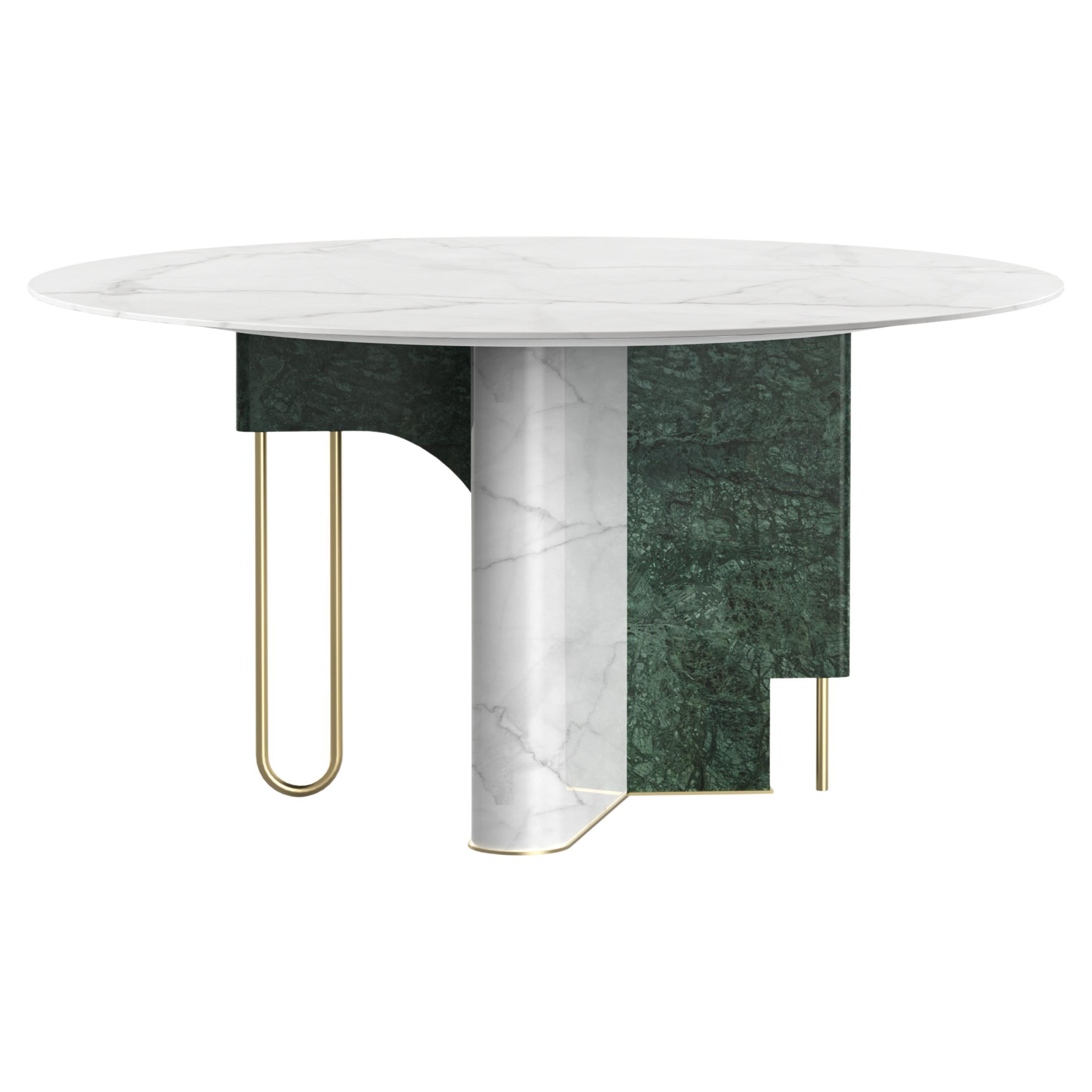 Mesa de comedor moderna de mármol Ferreirinha, hecha a mano en Portugal por Greenapple