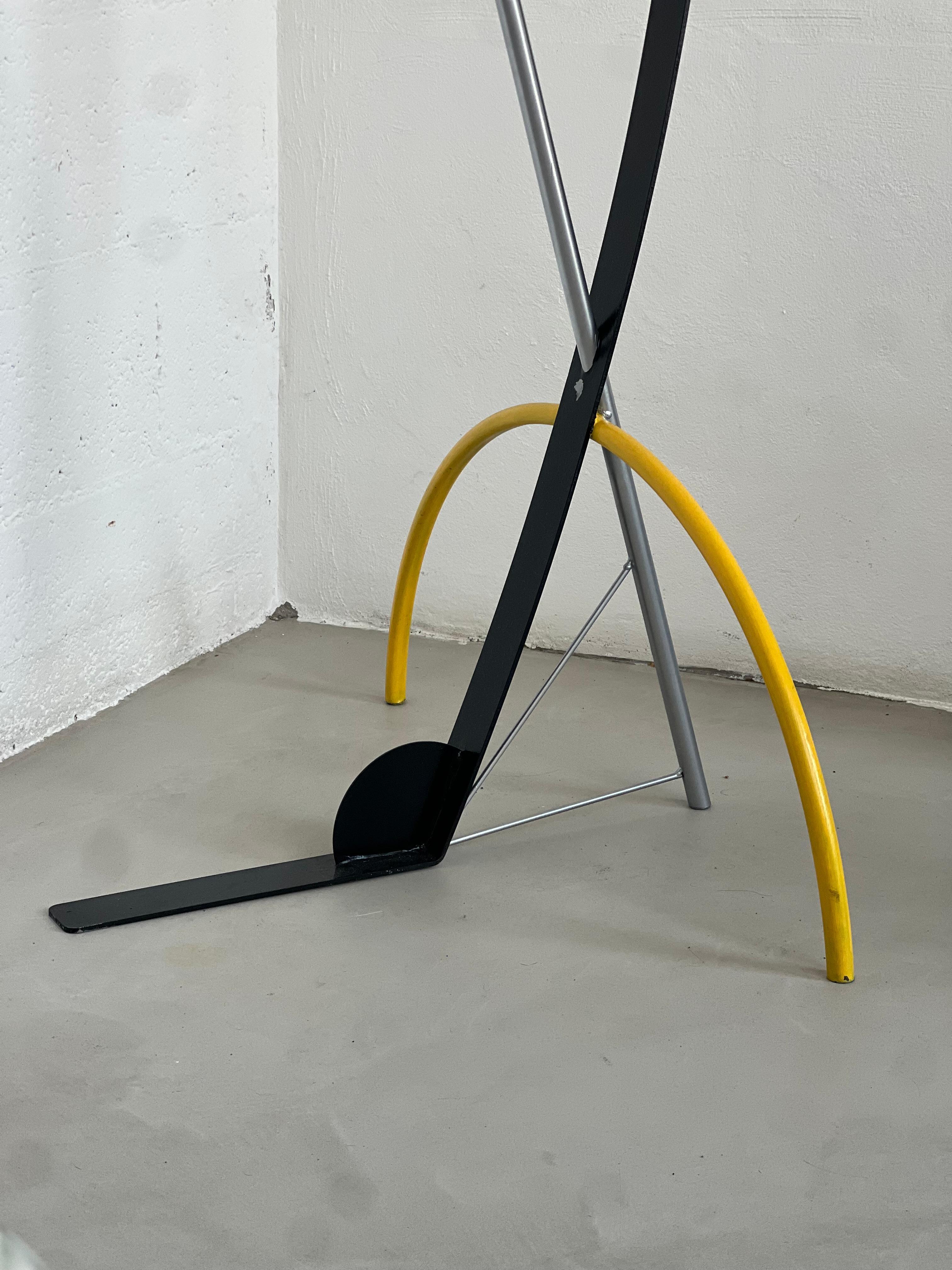 Italian Modern figurative metal sculpture by Spinzi, hand painted with real proportions For Sale