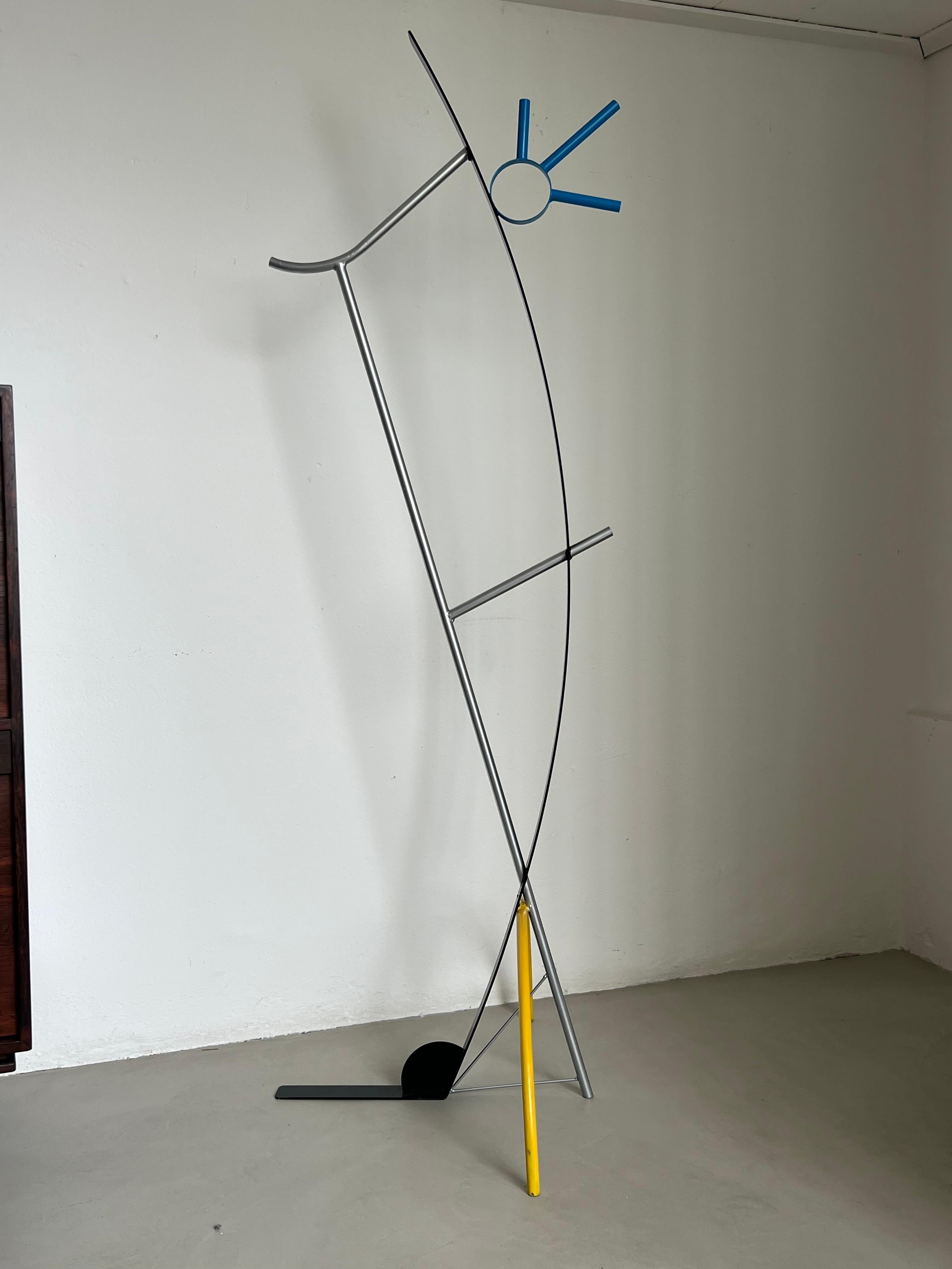 Contemporary Modern figurative metal sculpture by Spinzi, hand painted with real proportions For Sale