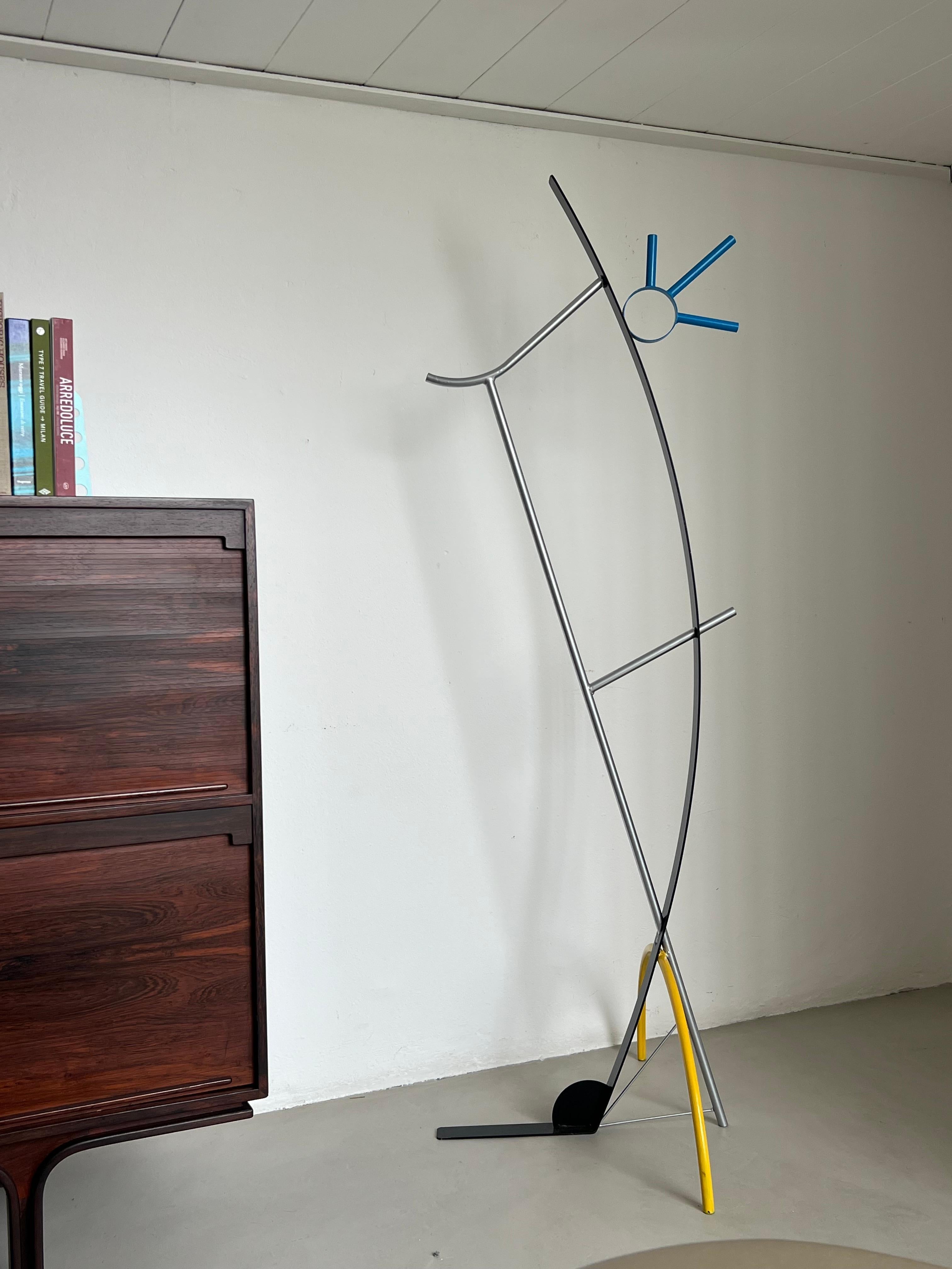 Metal Modern figurative metal sculpture by Spinzi, hand painted with real proportions For Sale
