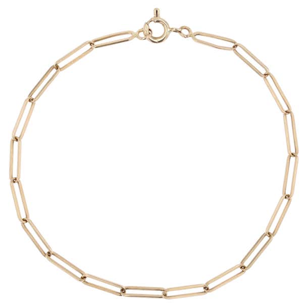 Interlocking Rectangular Bracelet Modern Fine 18 Karat Yellow Gold Rectangular Link Bracelet For Sale at ...