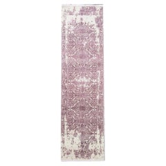 Modern Fine Wool & Silk Broken Design Runner