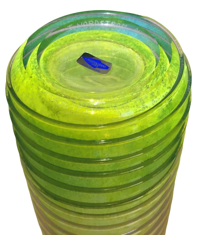 Modern Finn Design Tiina Nordstrom for Nuutajarvi Iittala Crystal Vase