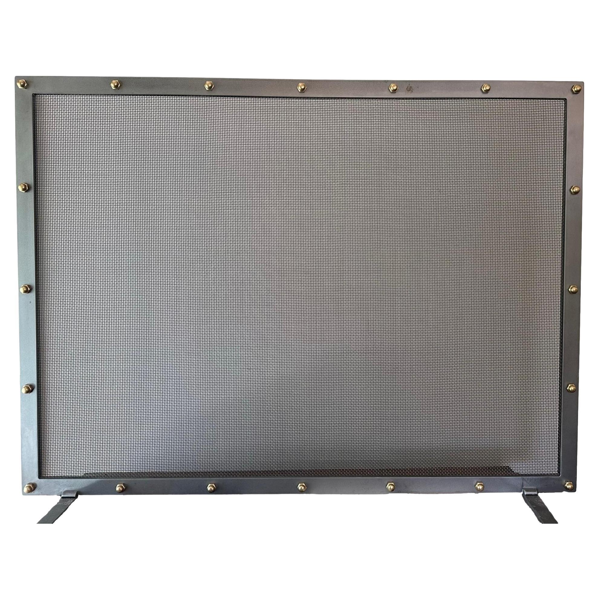 Modern Fireplace Screen by JED Design For Sale