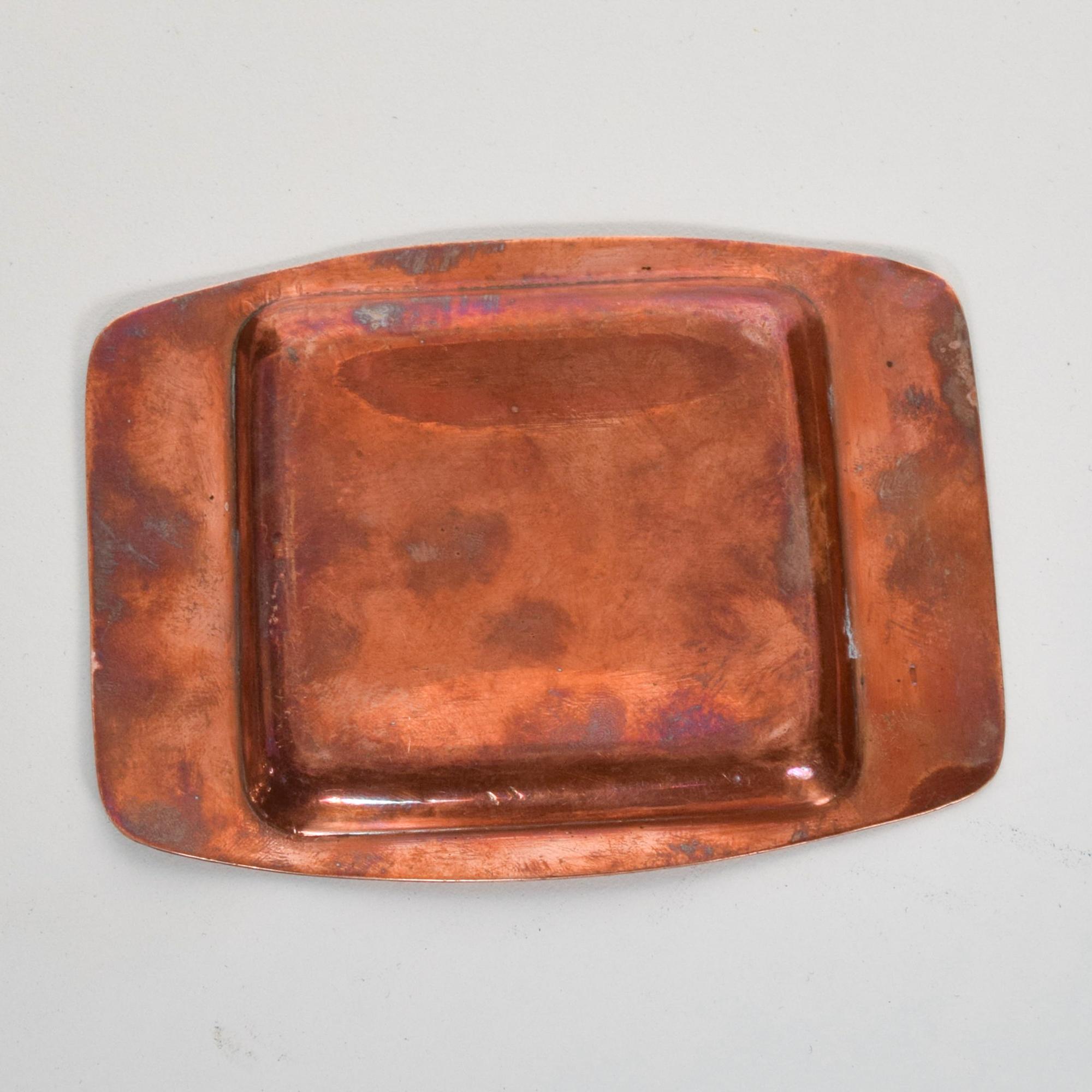 Mexican 1970s Fish Art Copper Enamel Decorative Plate Maggie Howe