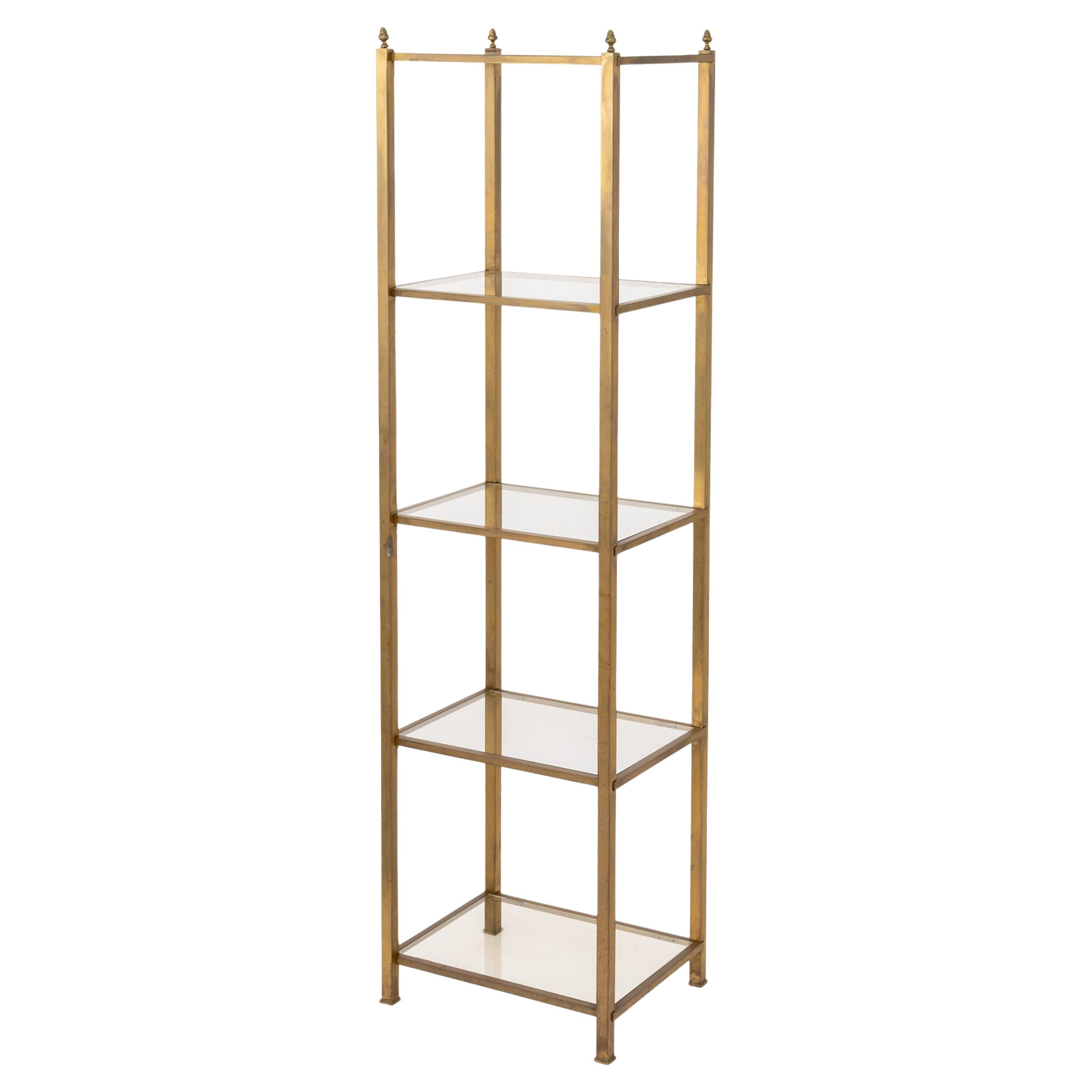 Modern Five-Tier Brass Etagere