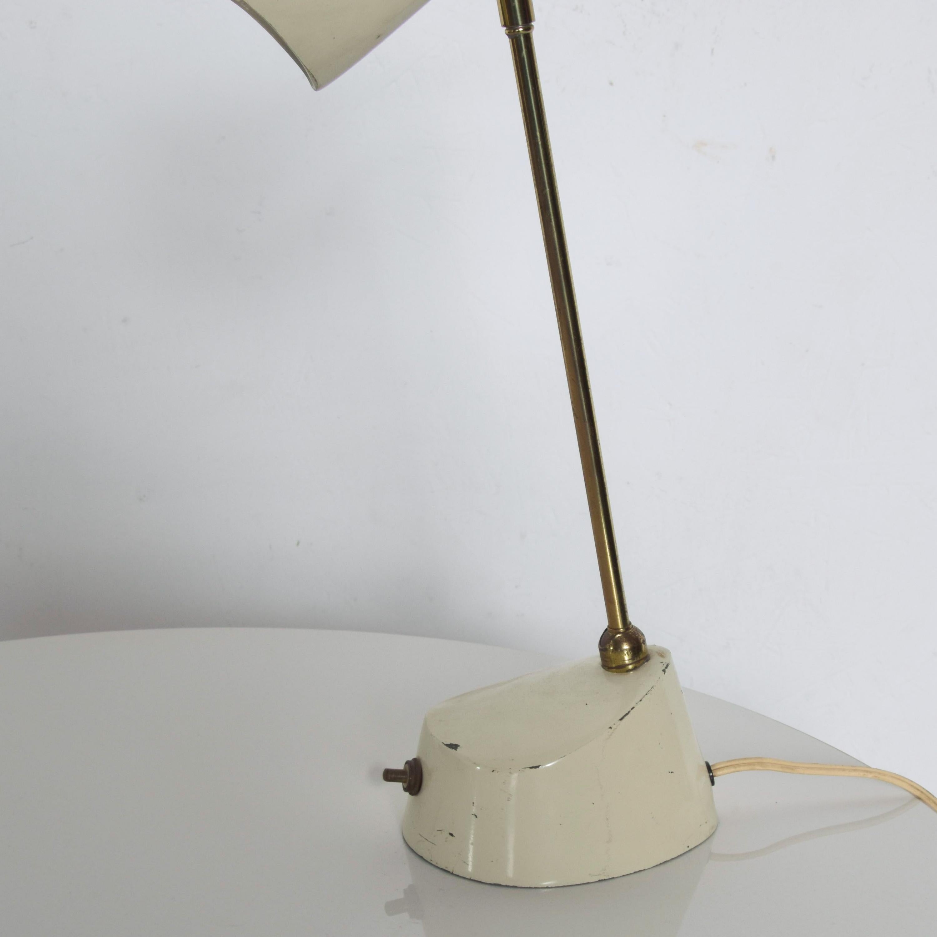 Mid-Century Modern Modern Flair Laurel Brass Pivot Cone Lamp Desk Task Light 1950s Midcentury
