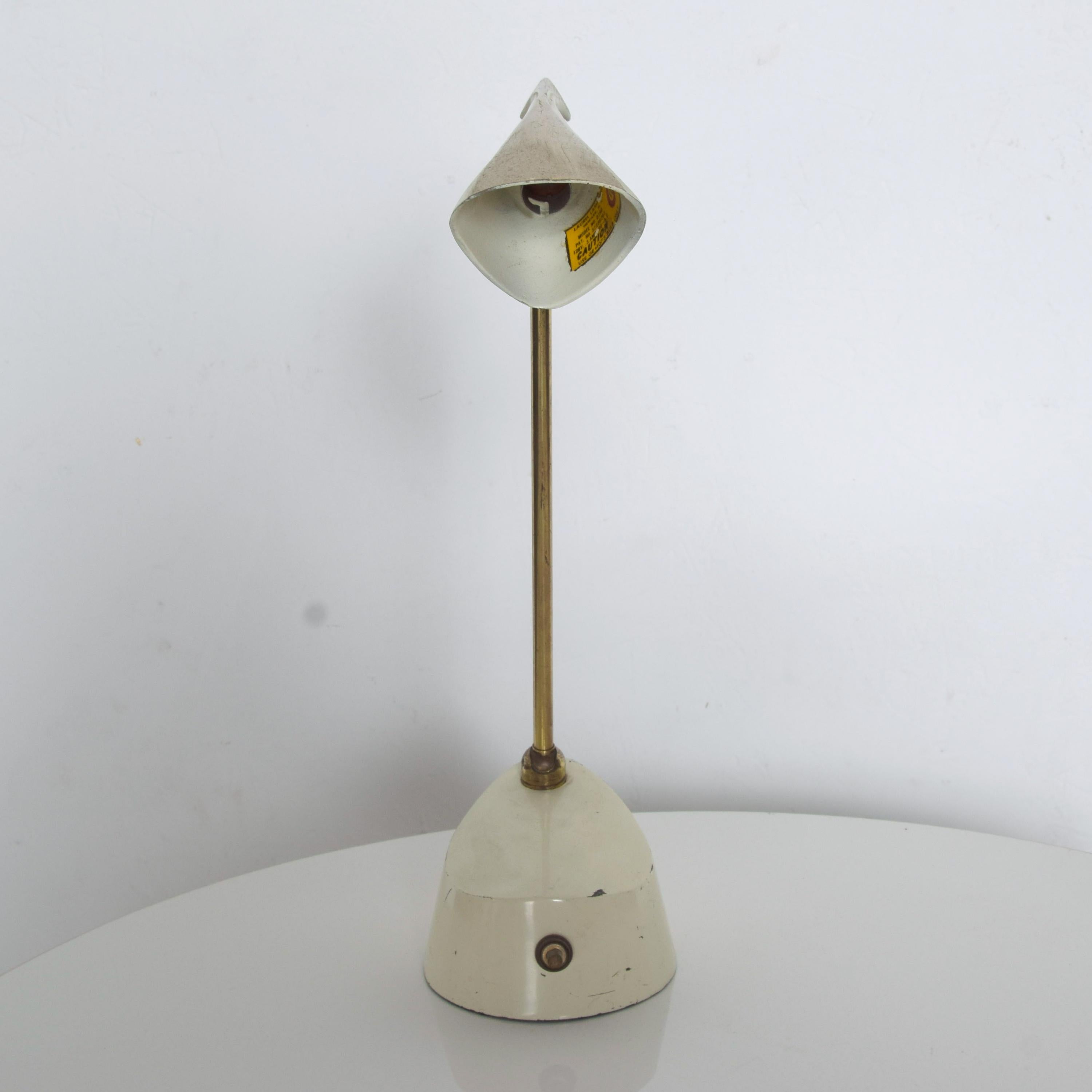 American Modern Flair Laurel Brass Pivot Cone Lamp Desk Task Light 1950s Midcentury