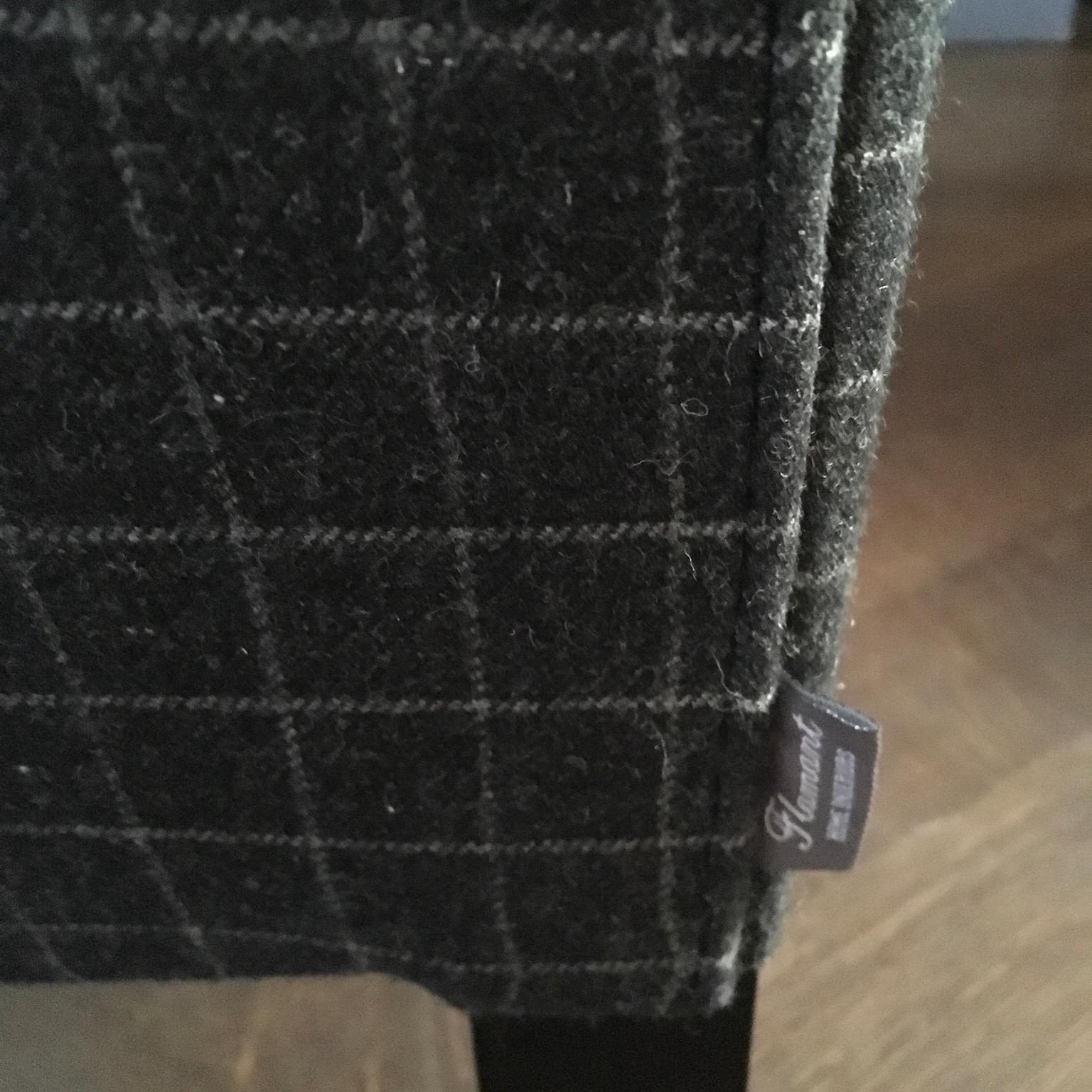 Checkered Grey Fabric Upholstered Armchair at 1stDibs | grey plaid ...