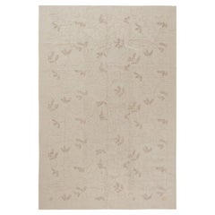 Moderner, flachgewebter, beiger Teppich „Serein“, entworfen von Eric Cohler, von Doris Leslie Blau