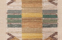 Modern Flatweave Geometric Light Beige Runner "Gildcrest" by Doris Leslie Blau