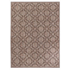 Modern Flatweave Geometric Warm Tan Rug "Pavilion" by Doris Leslie Blau