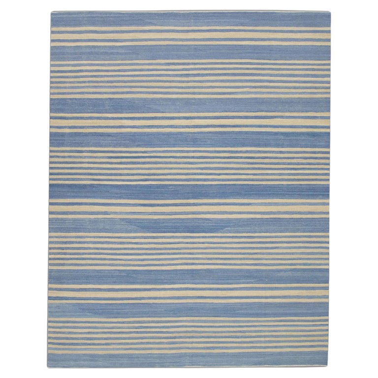 Wool Rug Textile Modern Flatweave Handmade Wool Rug For Sale at 1stDibs