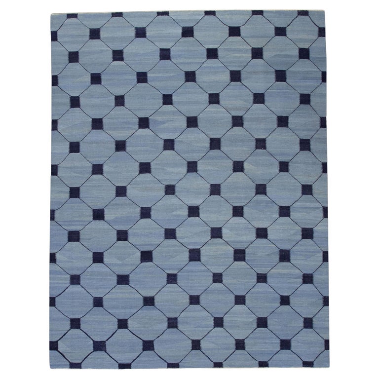 Wool Rug Textile Modern Flatweave Handmade Wool Rug For Sale at 1stDibs