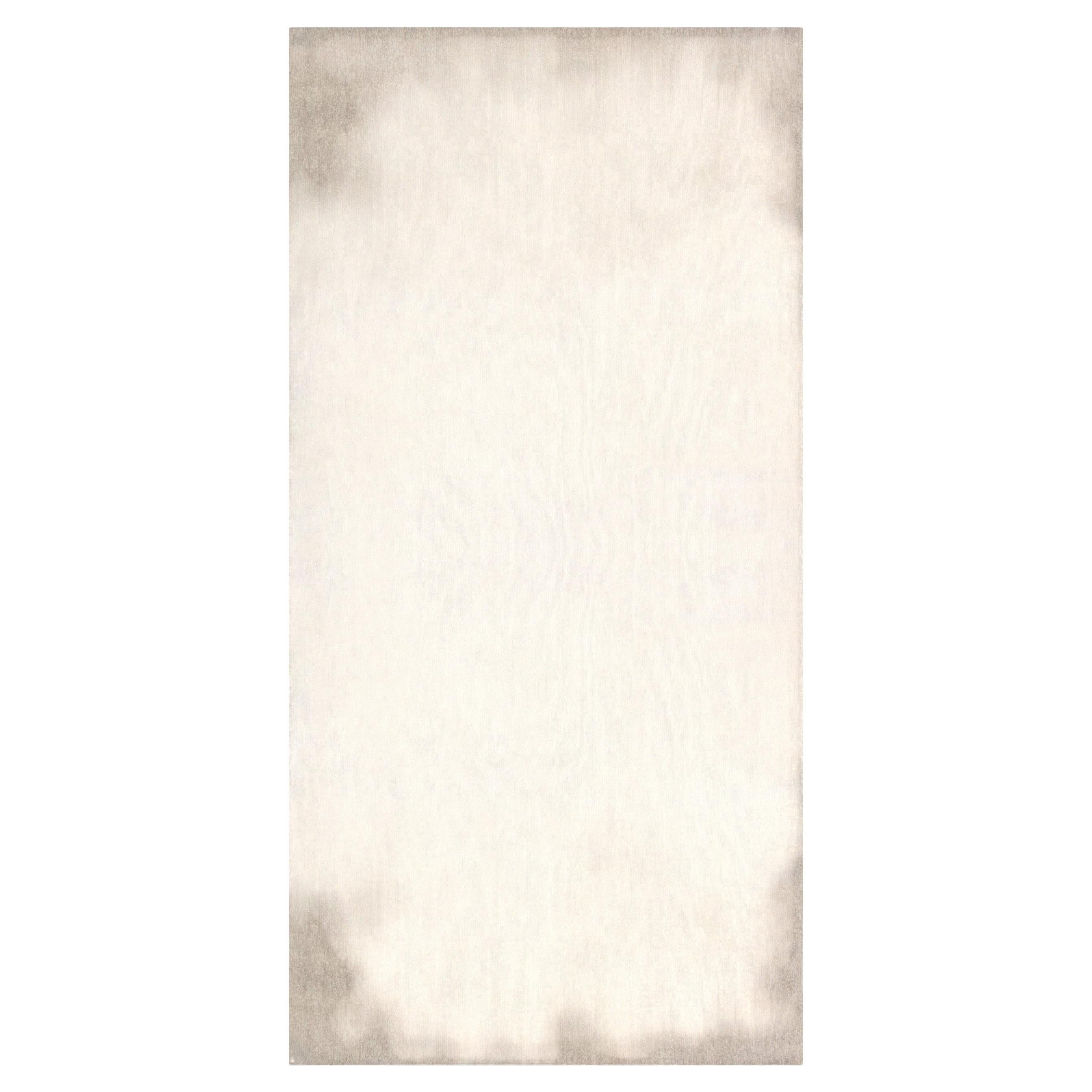 Modern Flatweave Solid Light Beige Carpet "Pumice" by Doris Leslie Blau