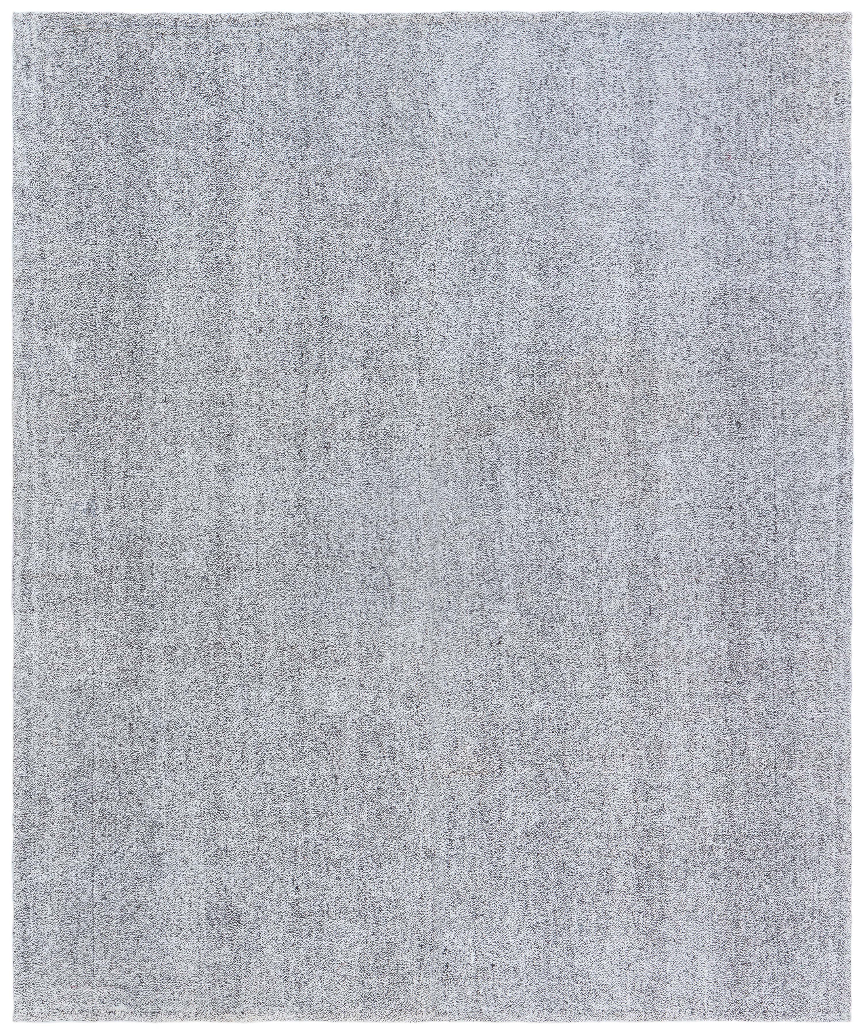 Modern Flatweave Solid Light Gray Handmade Rug "Bruma" by Doris Leslie Blau