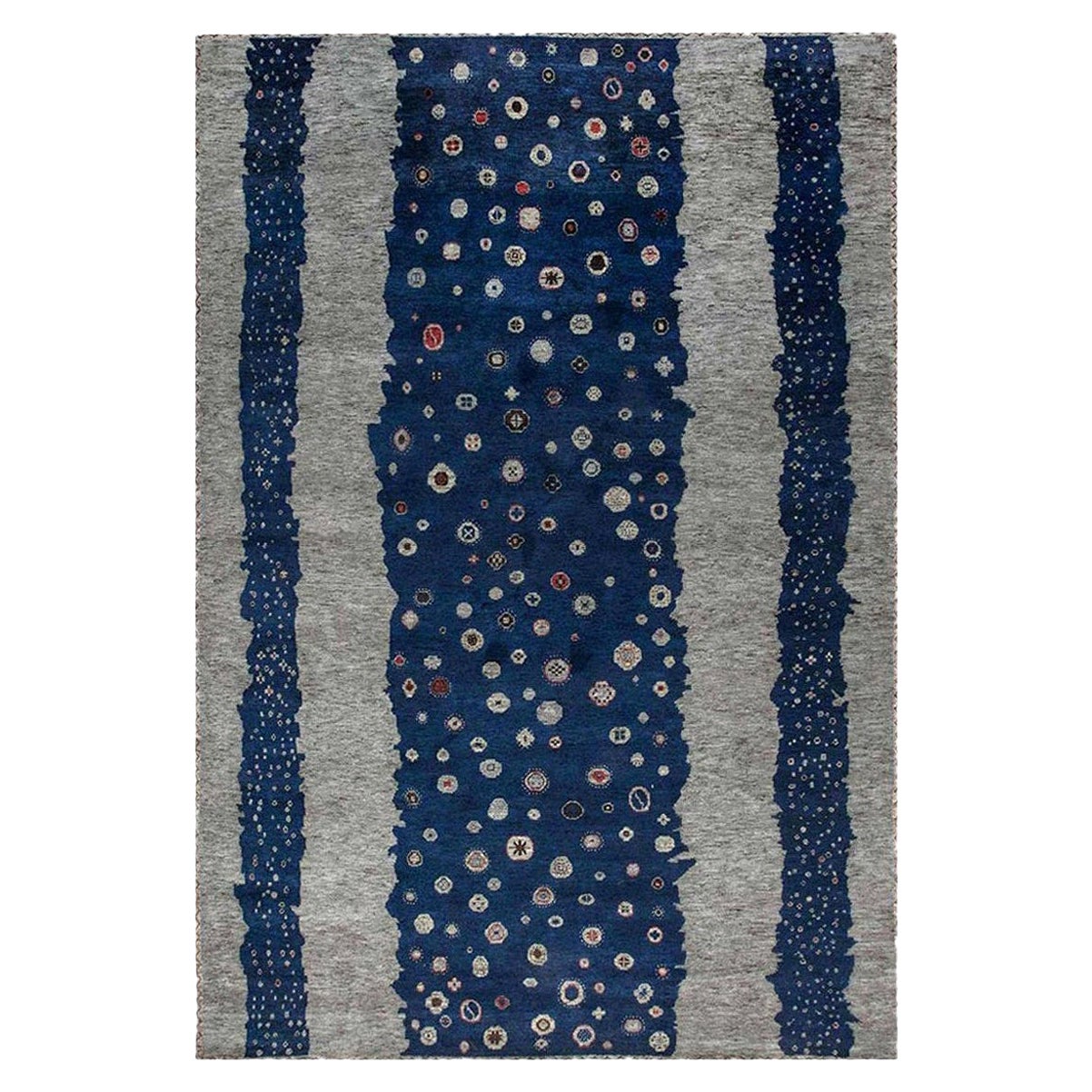 Modern Flen Swedish-Inspired Abstract Pile Wool Rug by Doris Leslie Blau For Sale