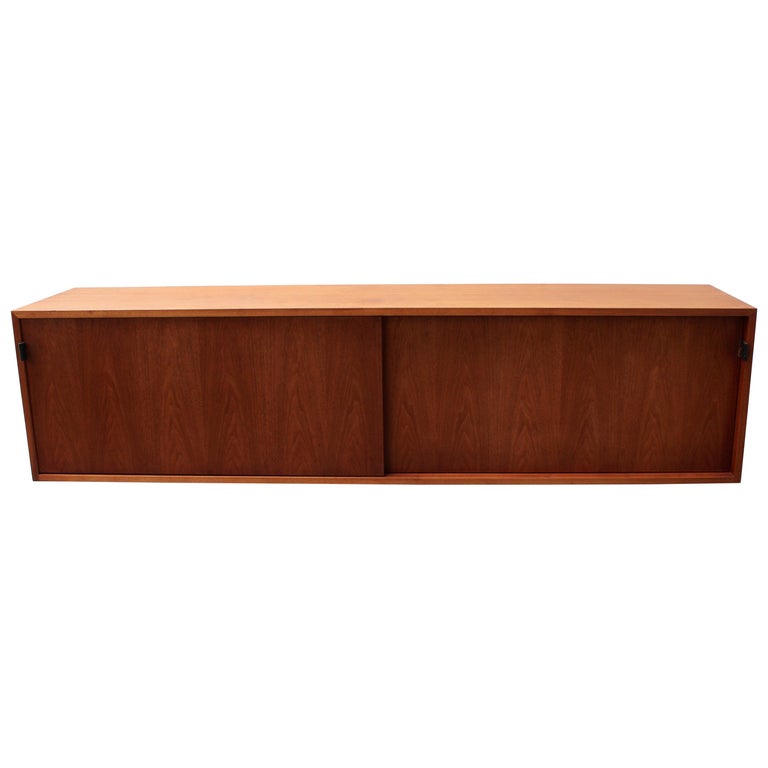 Modern Floating Wall Mount Walnut by Florence Knoll at 1stDibs