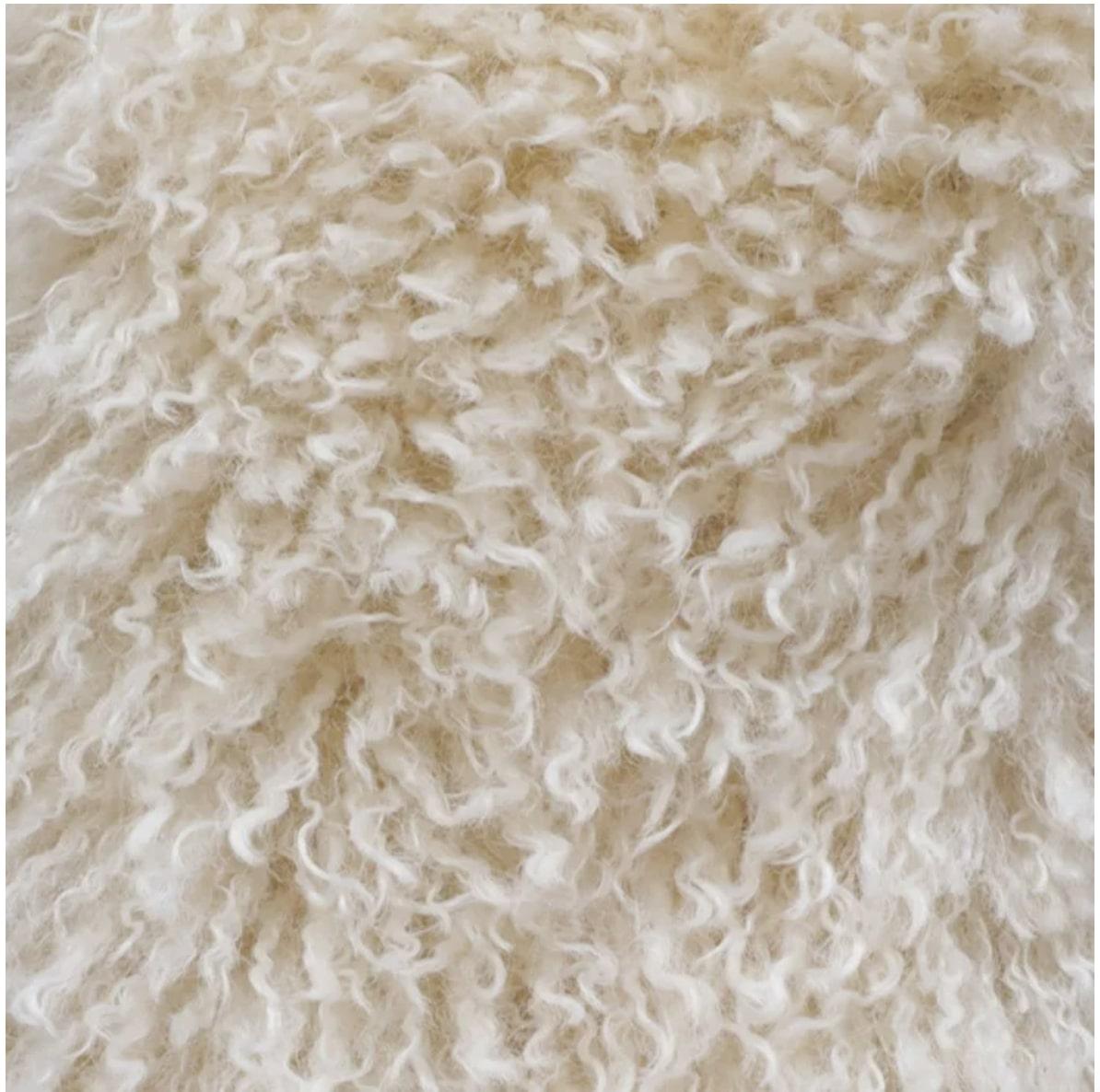 Moderner Flock Loungesessel Fluffy Edition in Azur elfenbeinfarbenem Elfenbein-Kunstpelz von NOOM im Angebot 11
