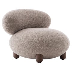 Modern Flock Lounge Chair in Dedar Nimbus boucle by NOOM