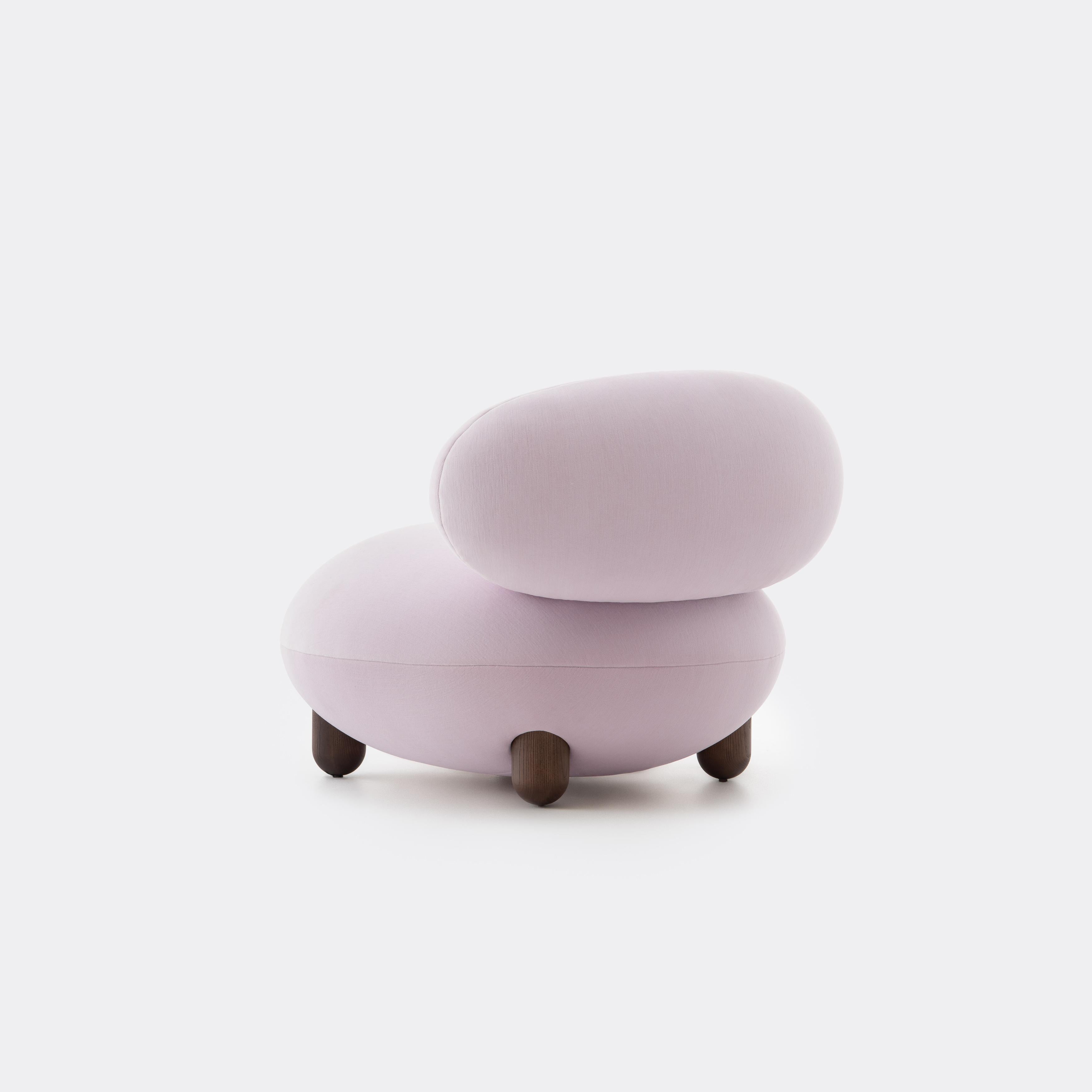 Sillón moderno Flock en terciopelo rosa suave de Kvadrat by NOOM en venta 1