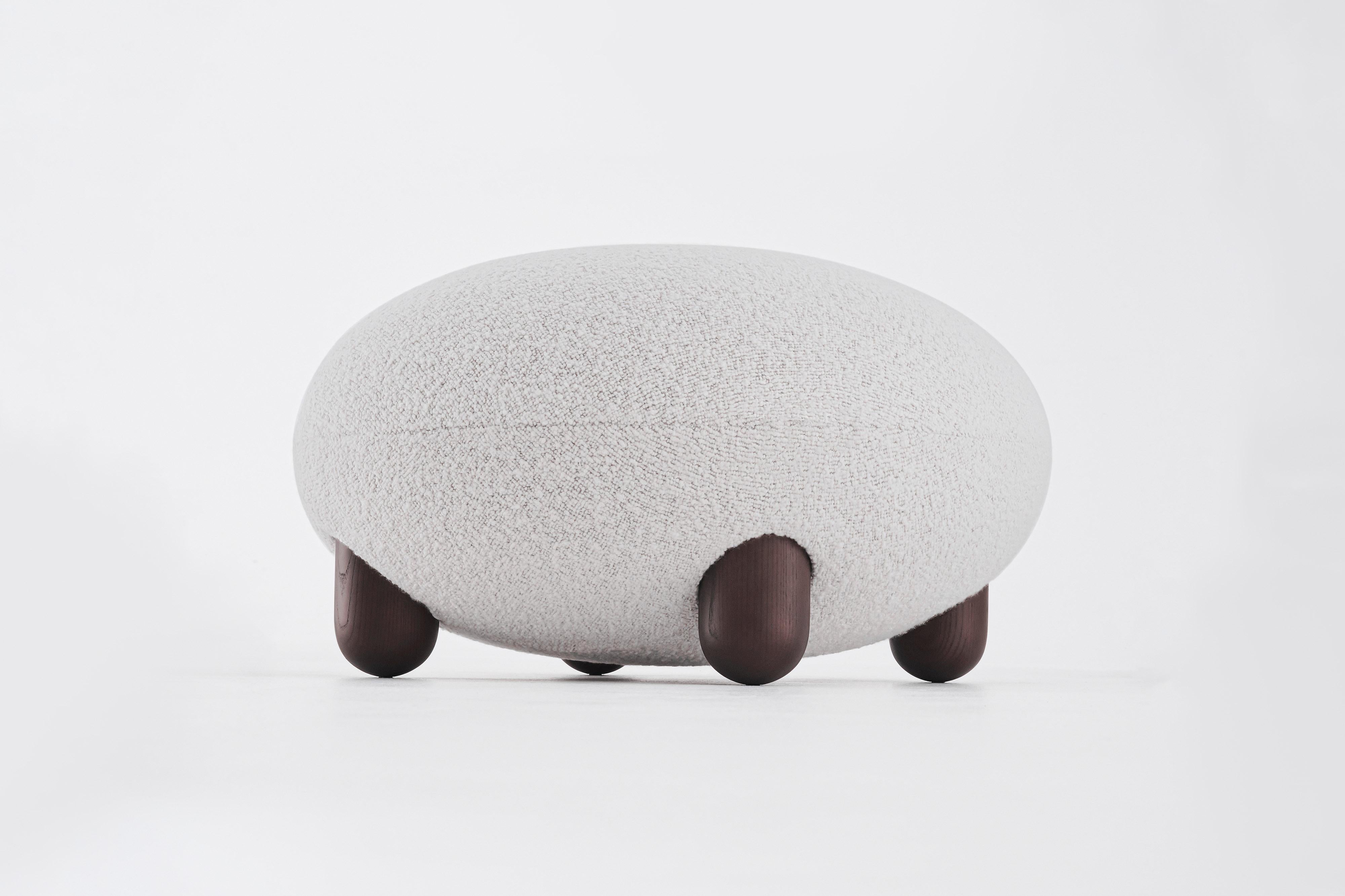 Fabric Modern Flock Ottoman by NOOM