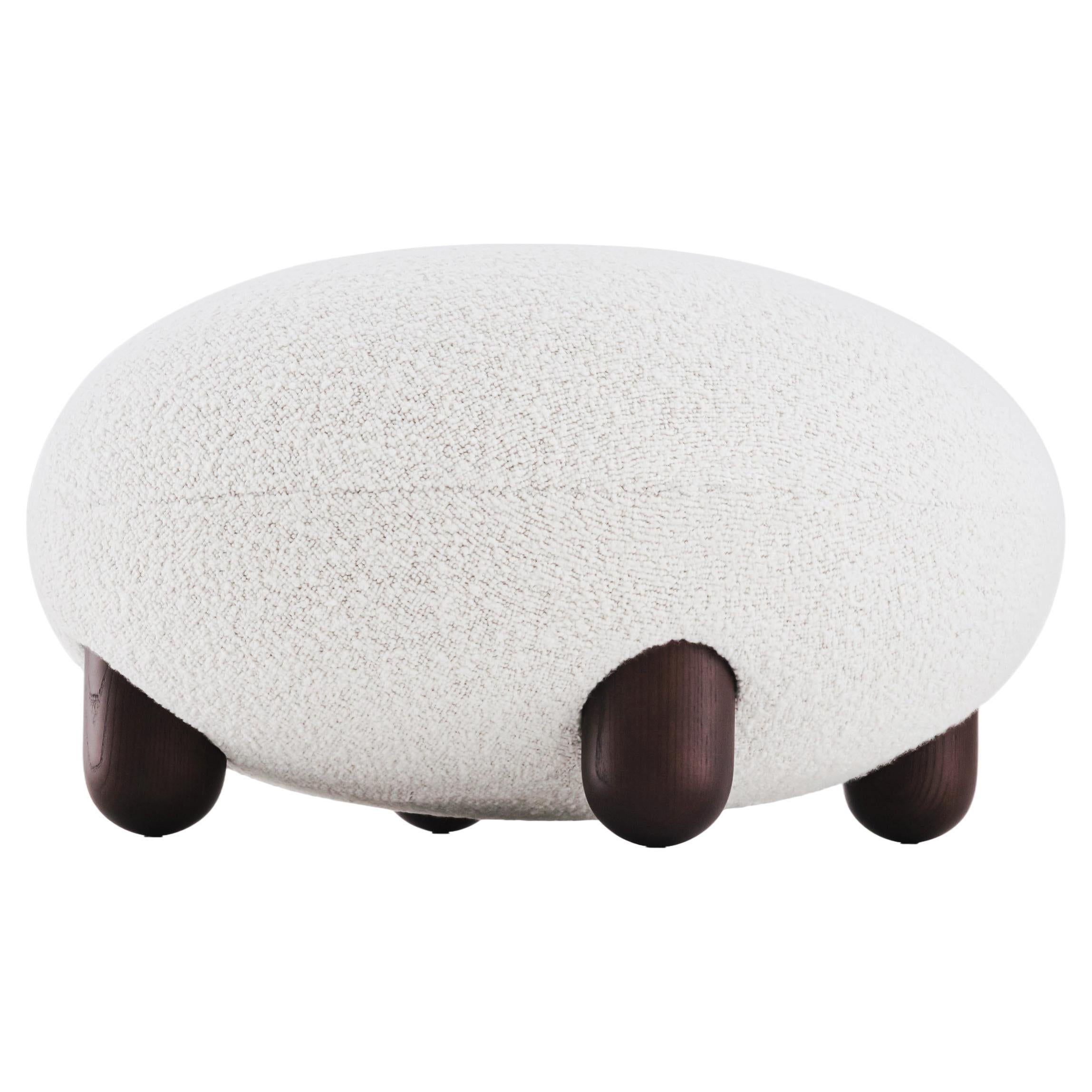 Modern Flock Ottoman by NOOM