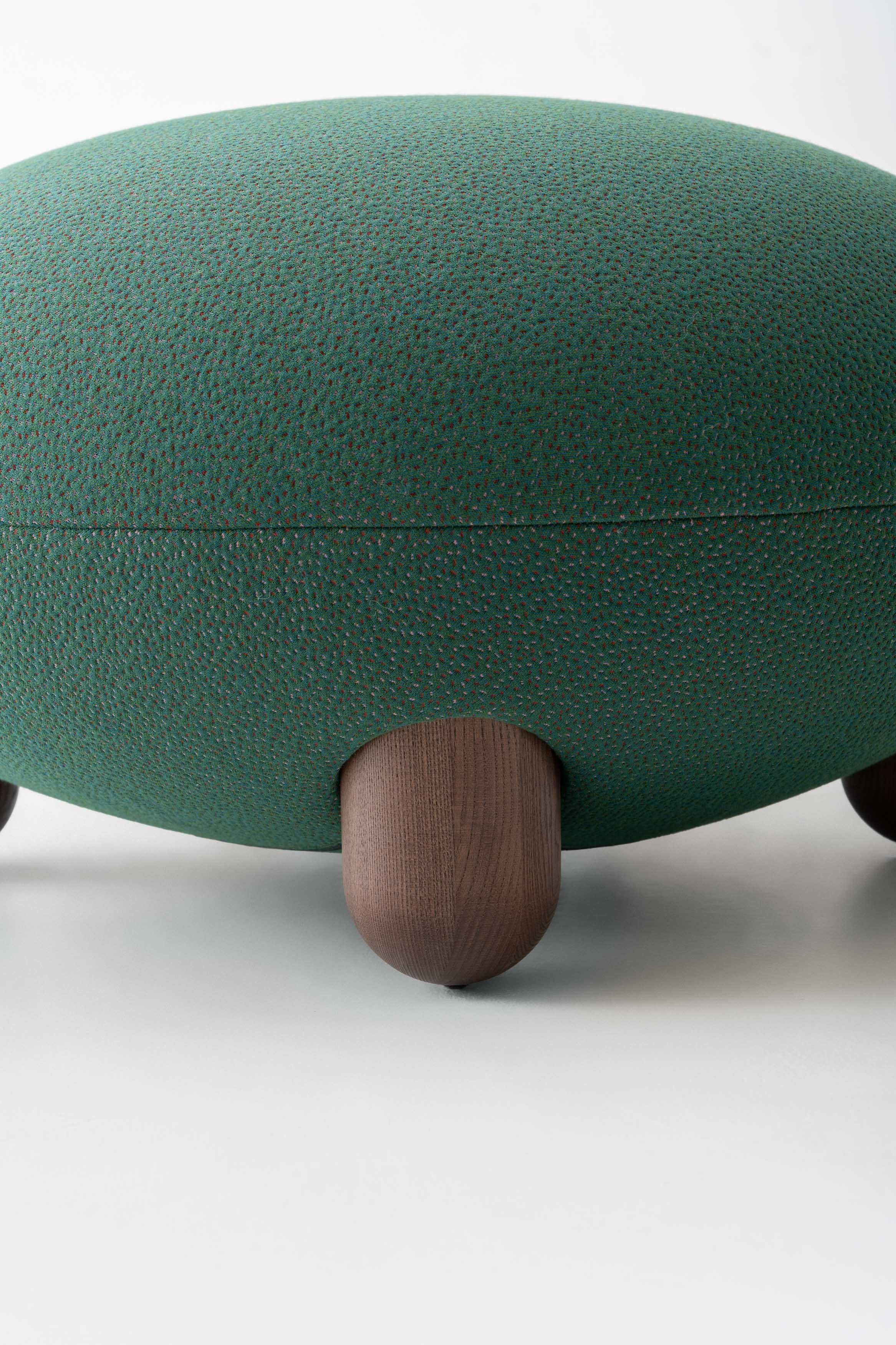 Pouf moderne Flock de Kvadrat Sprinkles vert de NOOM en vente 3