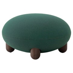Modern Flock Ottoman in Kvadrat Sprinkles green fabric by NOOM