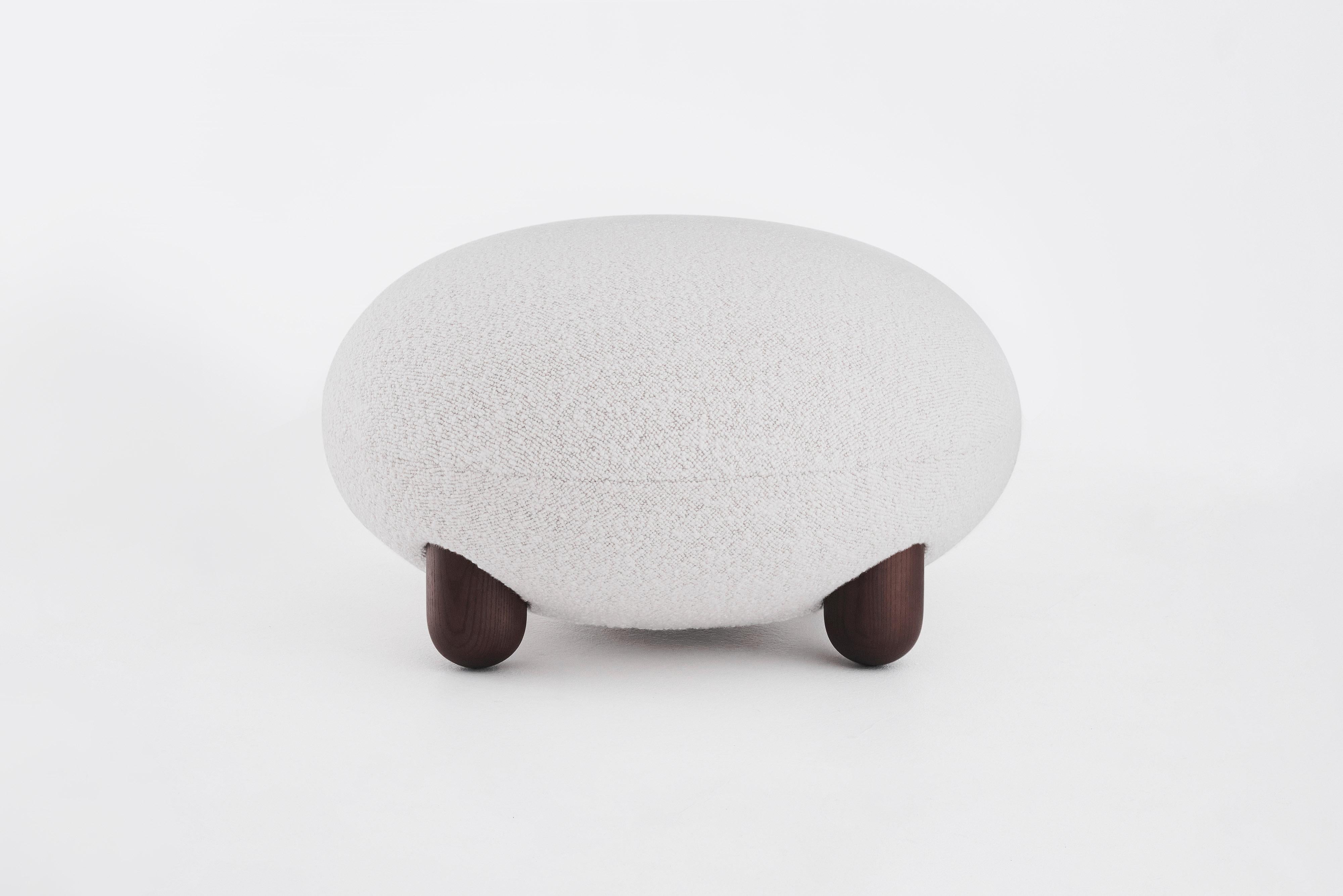Modern Flock Ottoman in Various Fabrics by NOOM  5