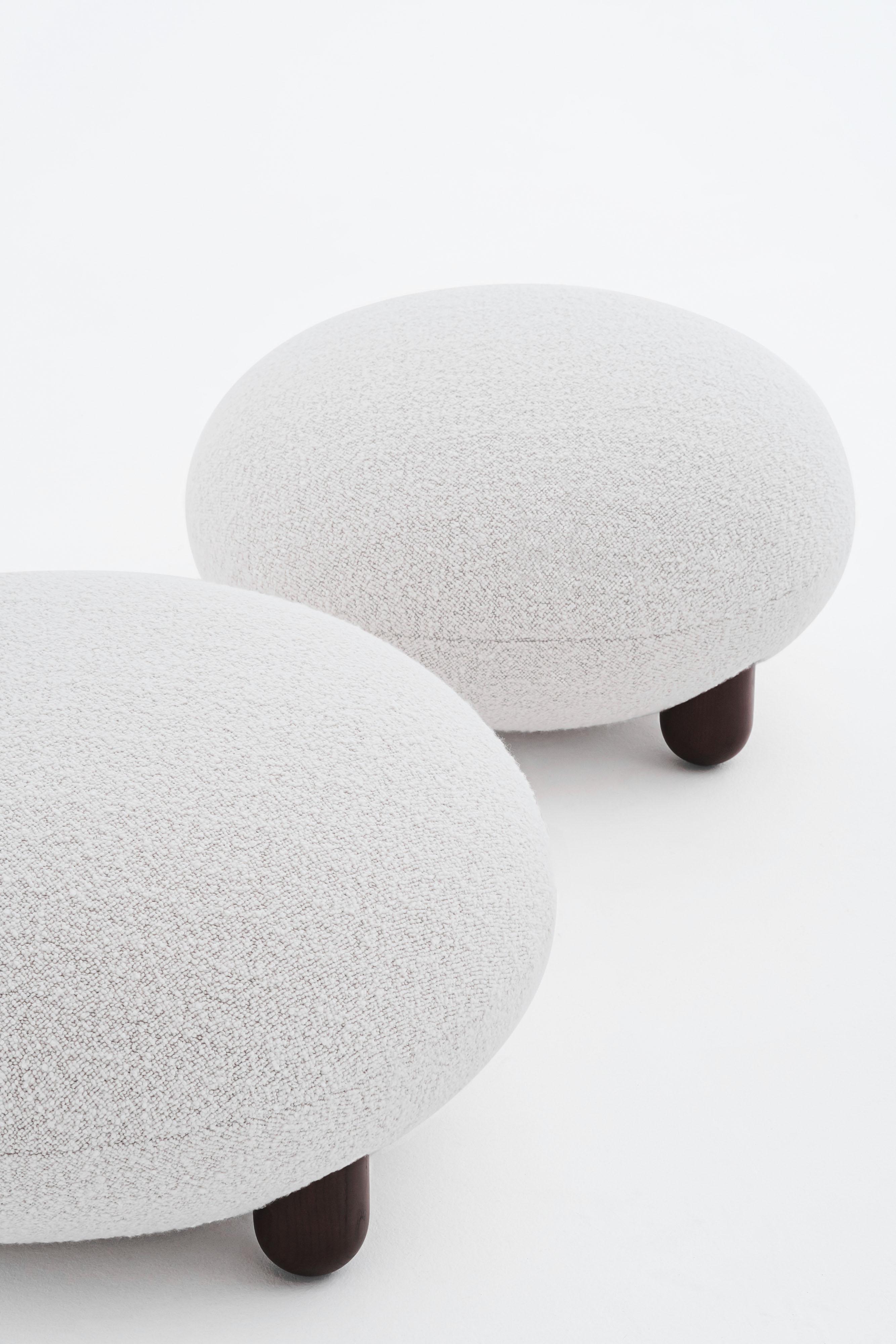 Modern Flock Ottoman in Various Fabrics by NOOM  8
