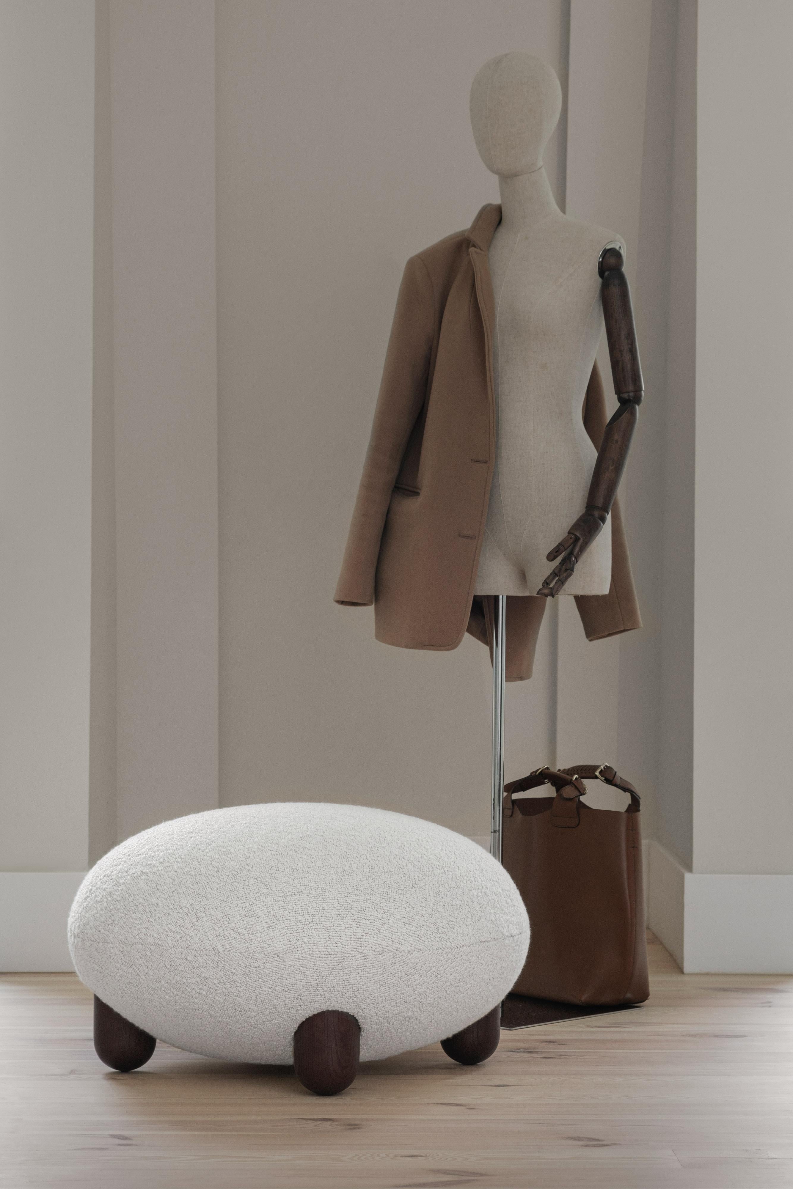 Modern Flock Ottoman in Various Fabrics by NOOM  2