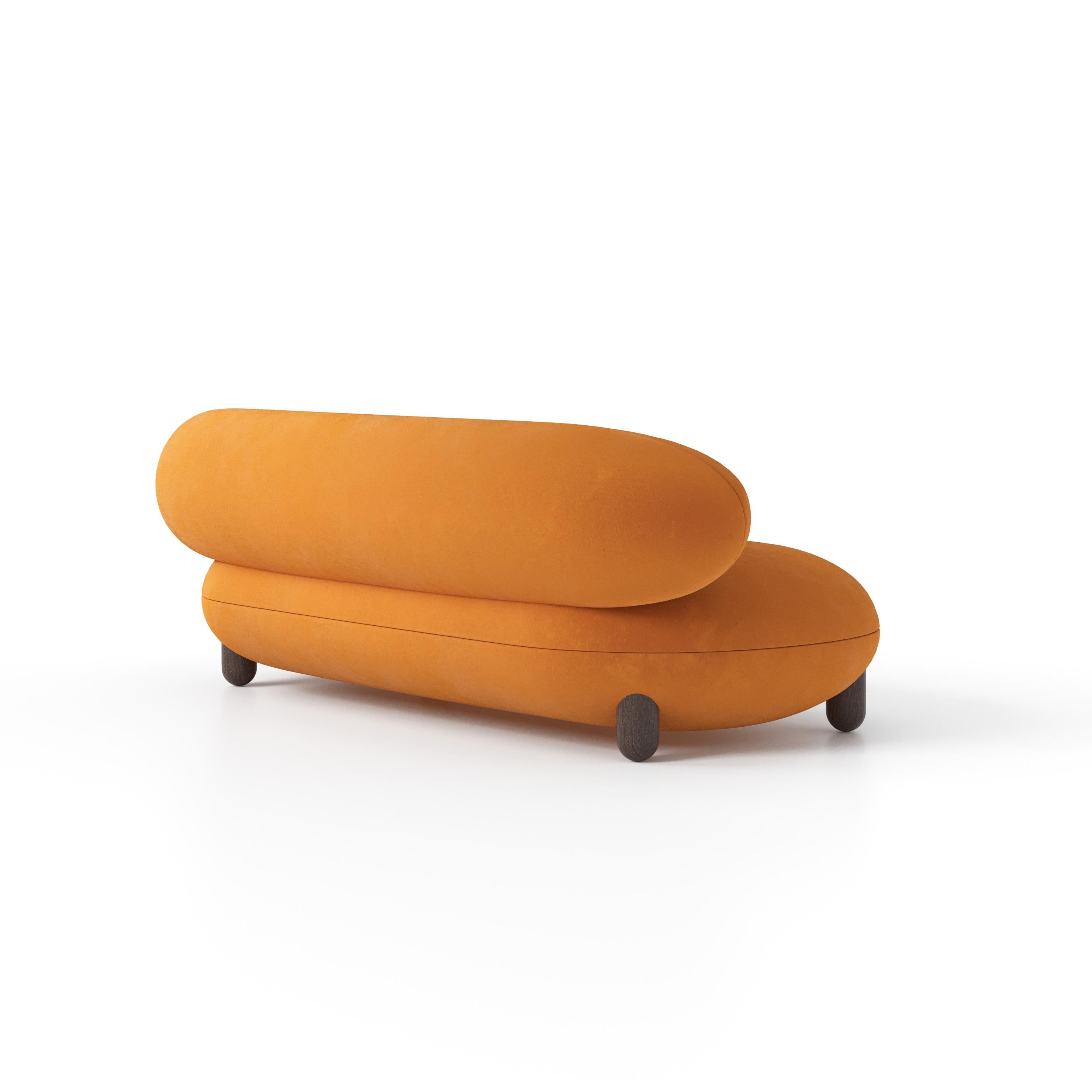 Moderne Modern Flock Sofa in Kvadrat Gentle 2 fabric Width 210 cm by NOOM en vente