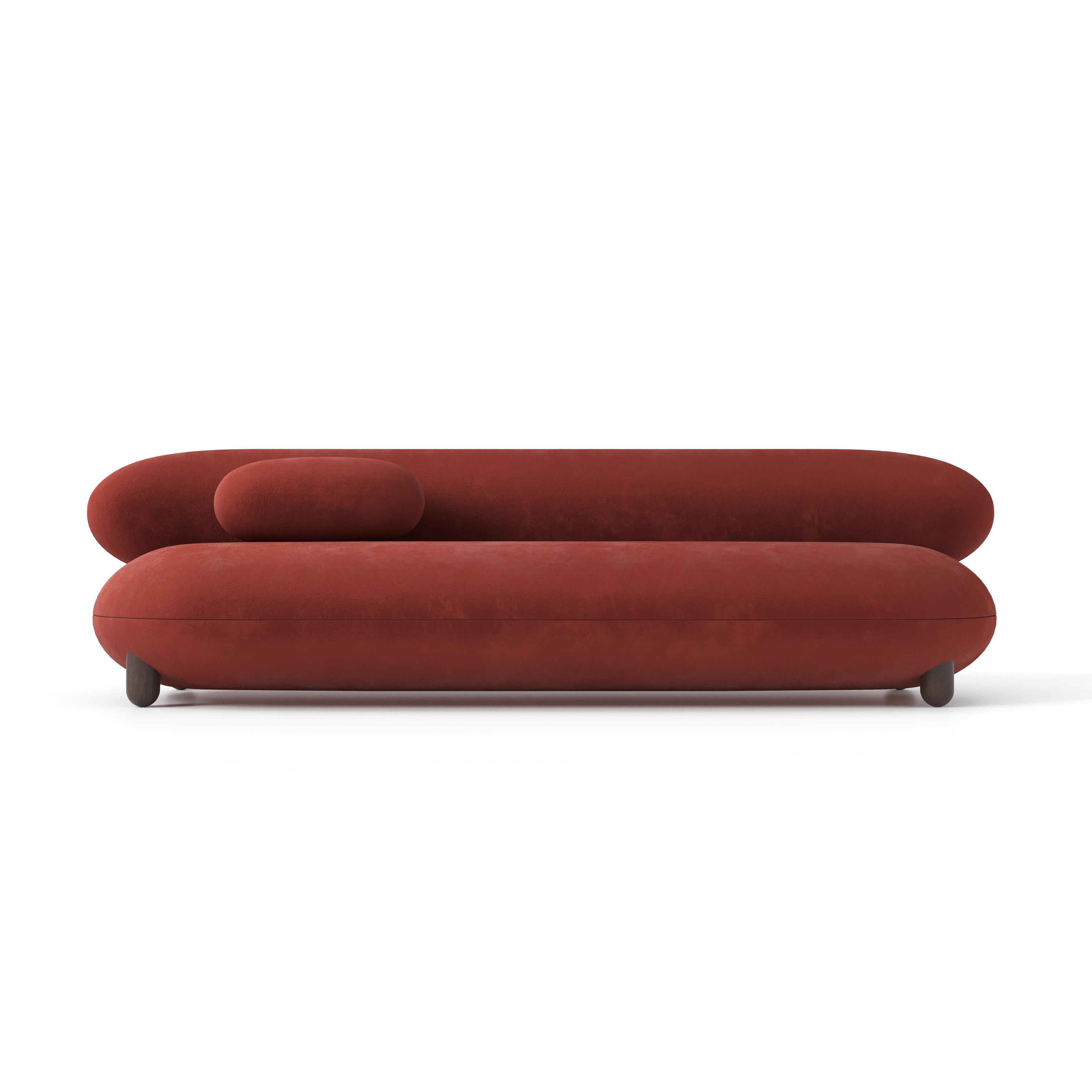 The Flock Sofa is a bold addition to the sculptural Flock collection, defined by organic forms and expressive design. With its timeless wraparound silhouette and deep lounge seating, it is ideal for reclining, gathering, or simply