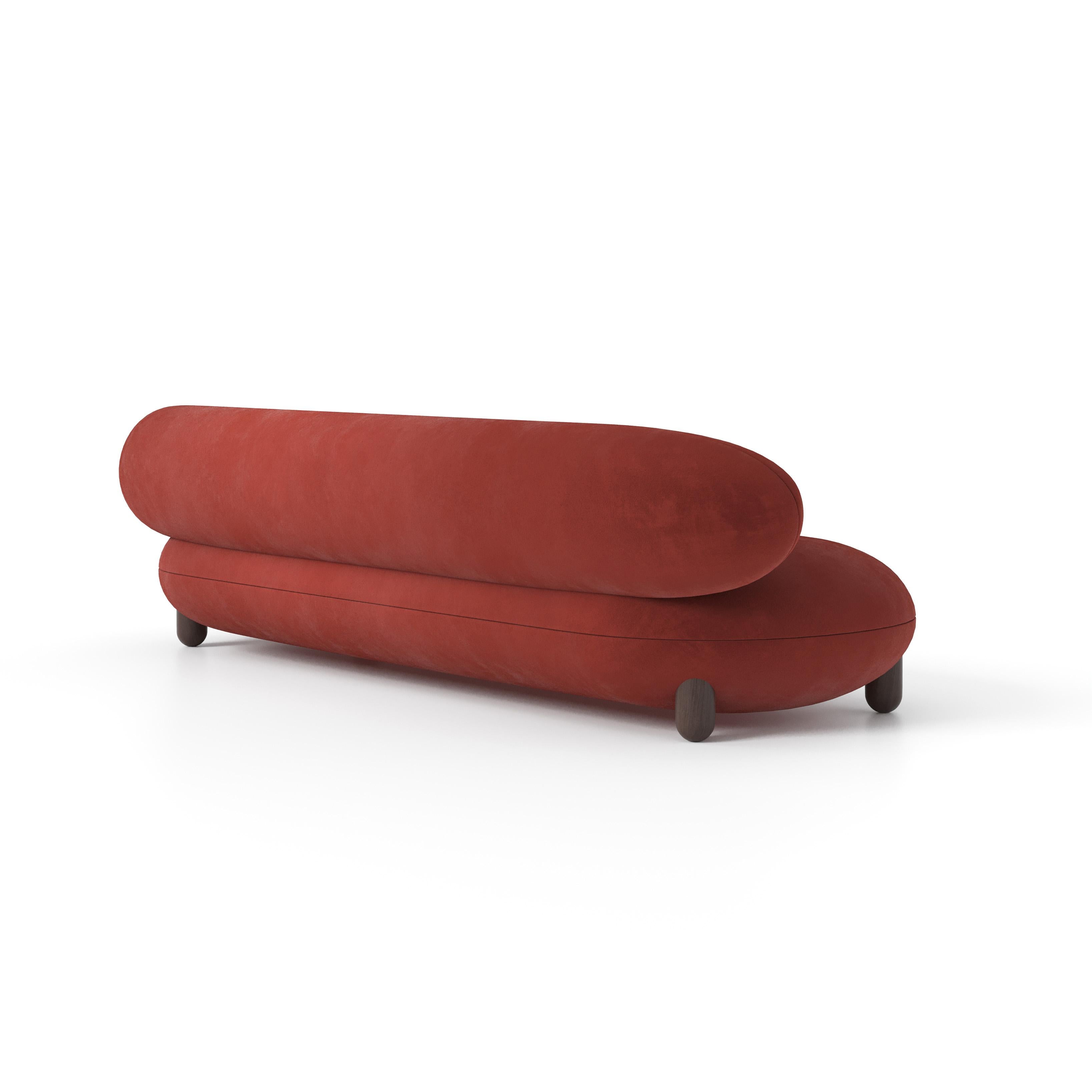 Moderne Modern Flock Sofa in Kvadrat Gentle 2 fabric Width 270 cm by NOOM en vente