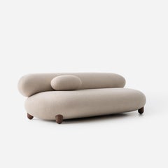 Minimalistic Contemporary Lounge Sofa Flock 270 cm in Kvadrat Gentle 2 by NOOM